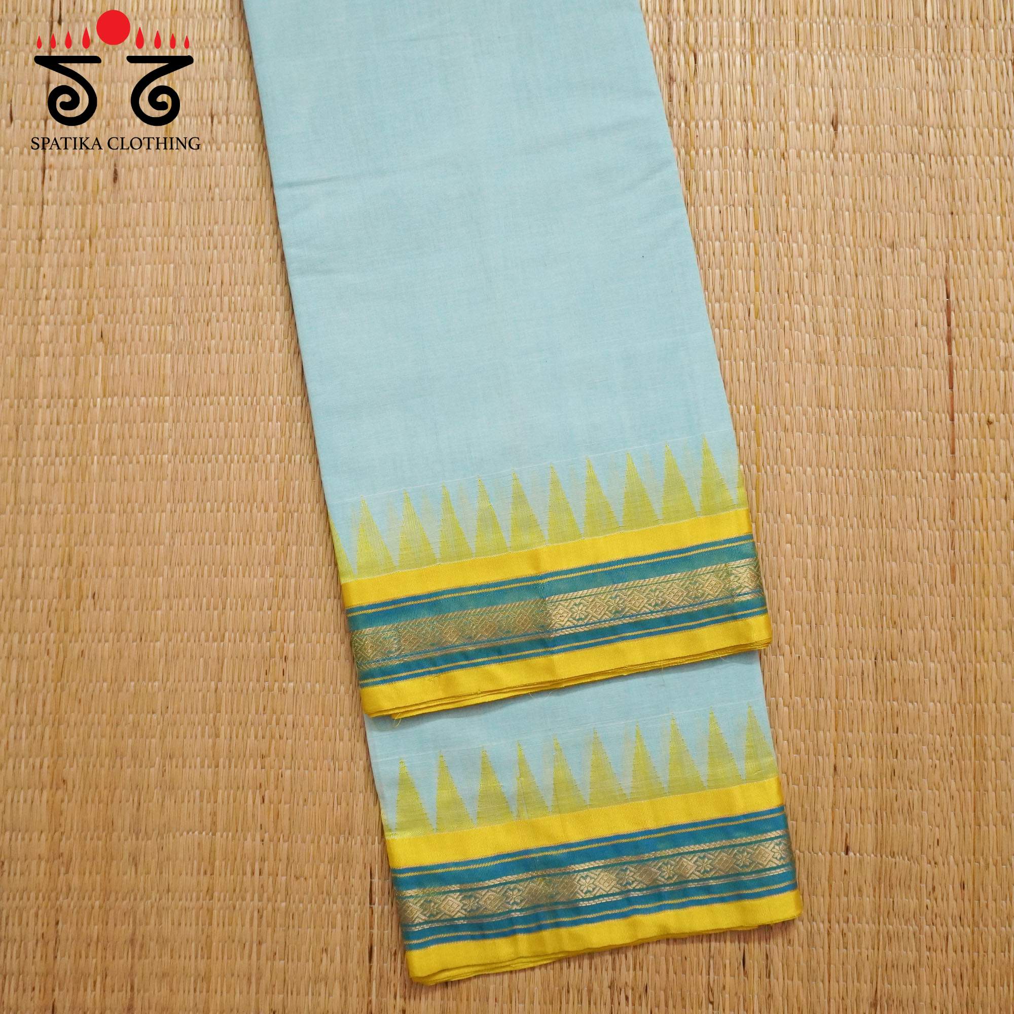Aqua Ponduru Silk Border Saree - Special Edition!