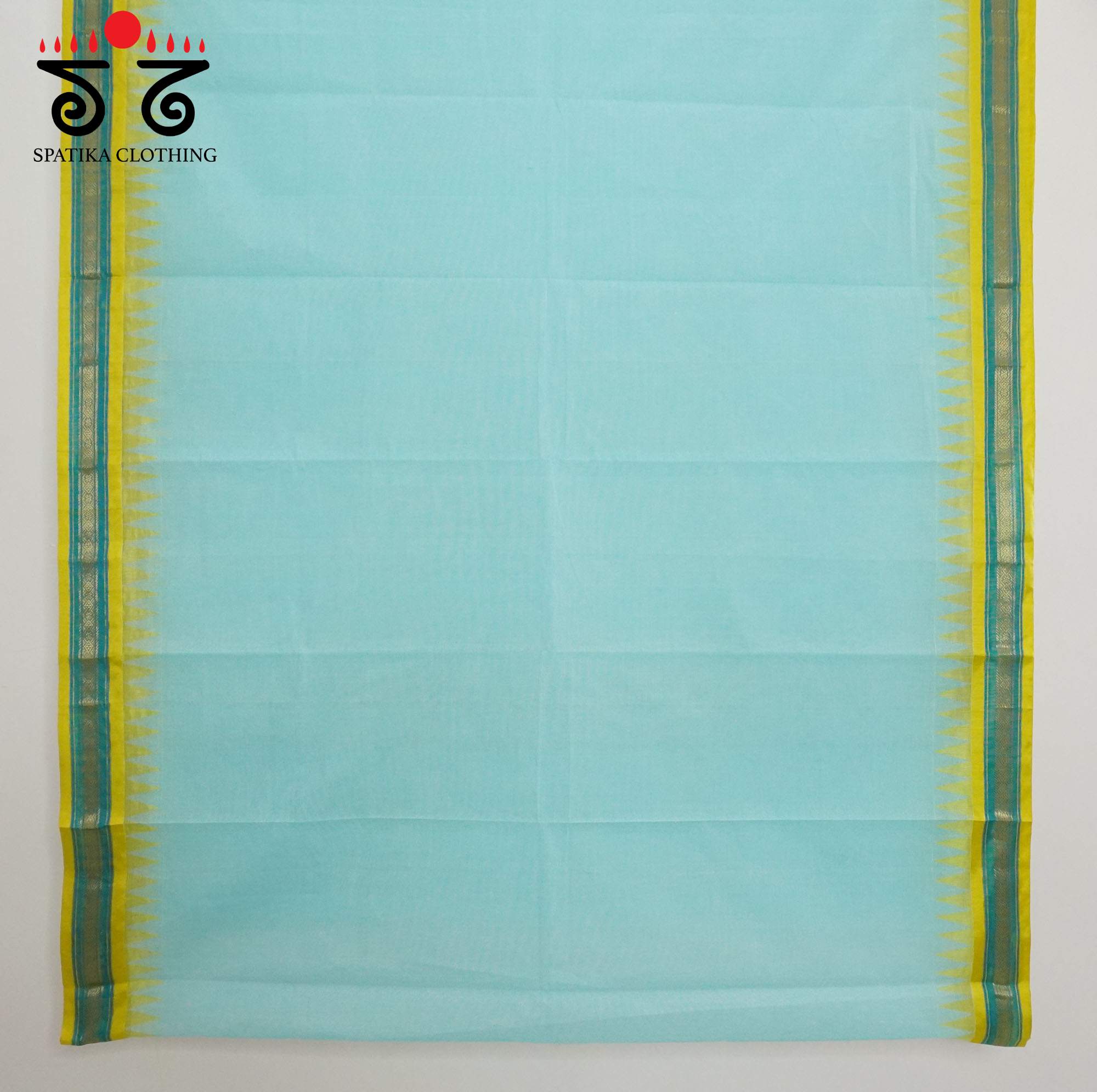 Aqua Ponduru Silk Border Saree - Special Edition!
