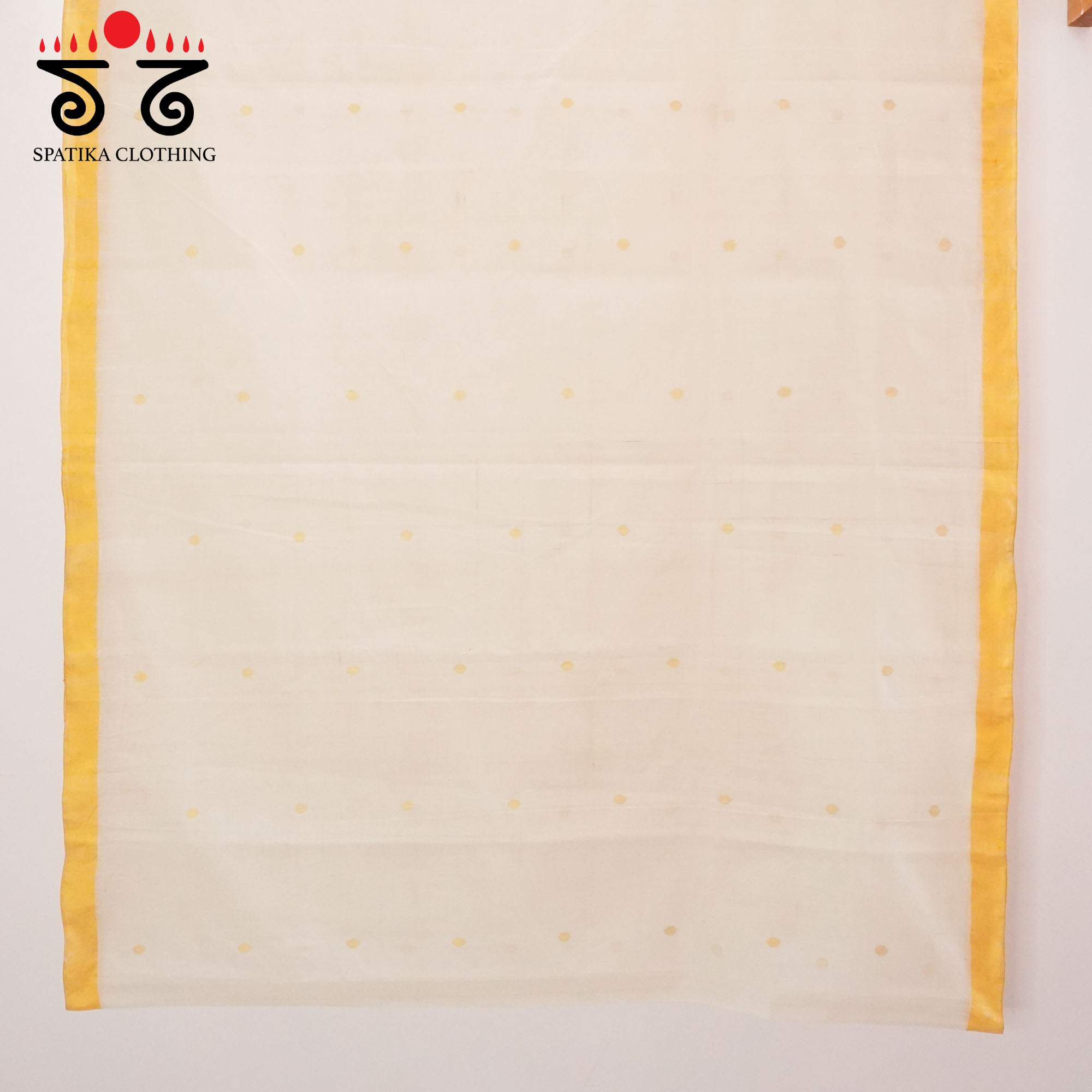 Off White Ponduru Handspun Cotton Saree With Special Blouse