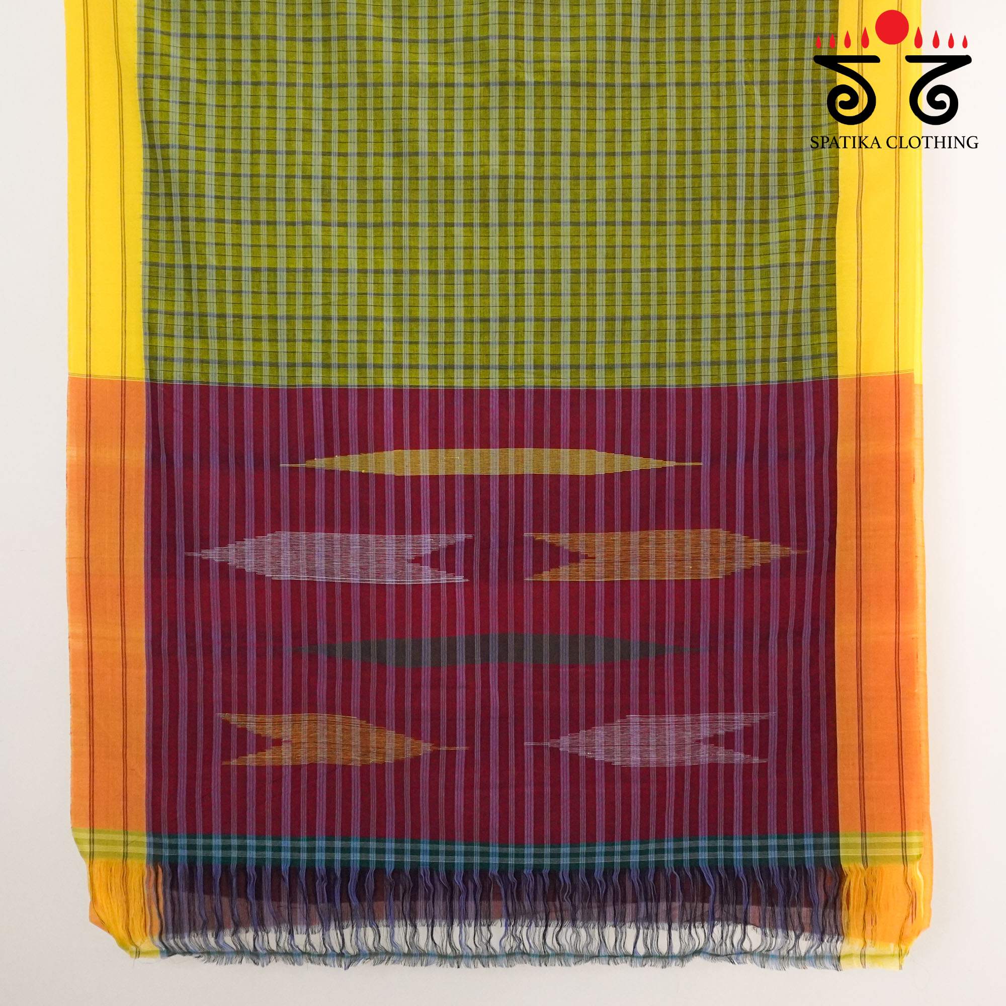Green Ilkal Handwoven Cotton Saree - Special Edition