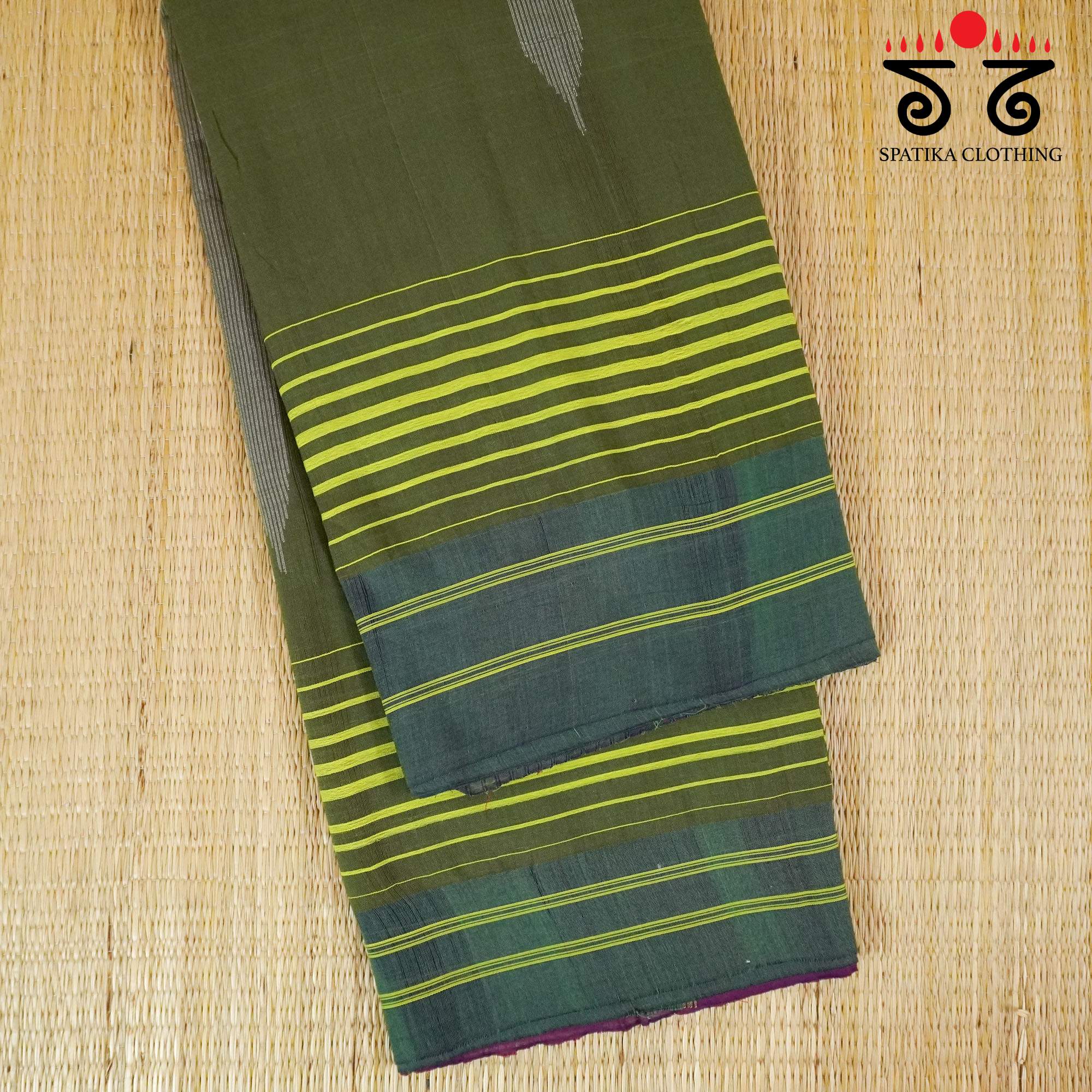 Green Ilkal Handwoven Cotton Saree - Special Edition