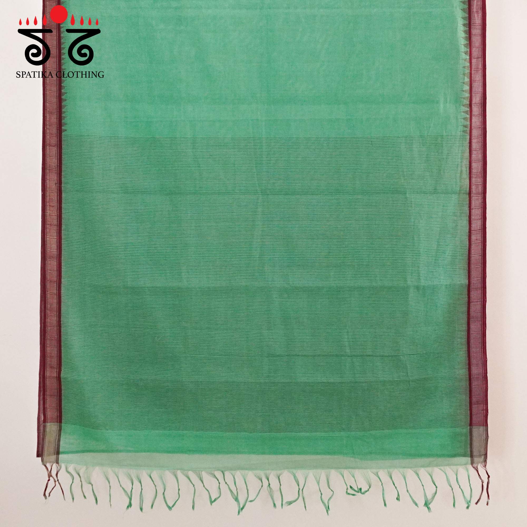 Green Ponduru Handspun Cotton Saree With Special Blouse