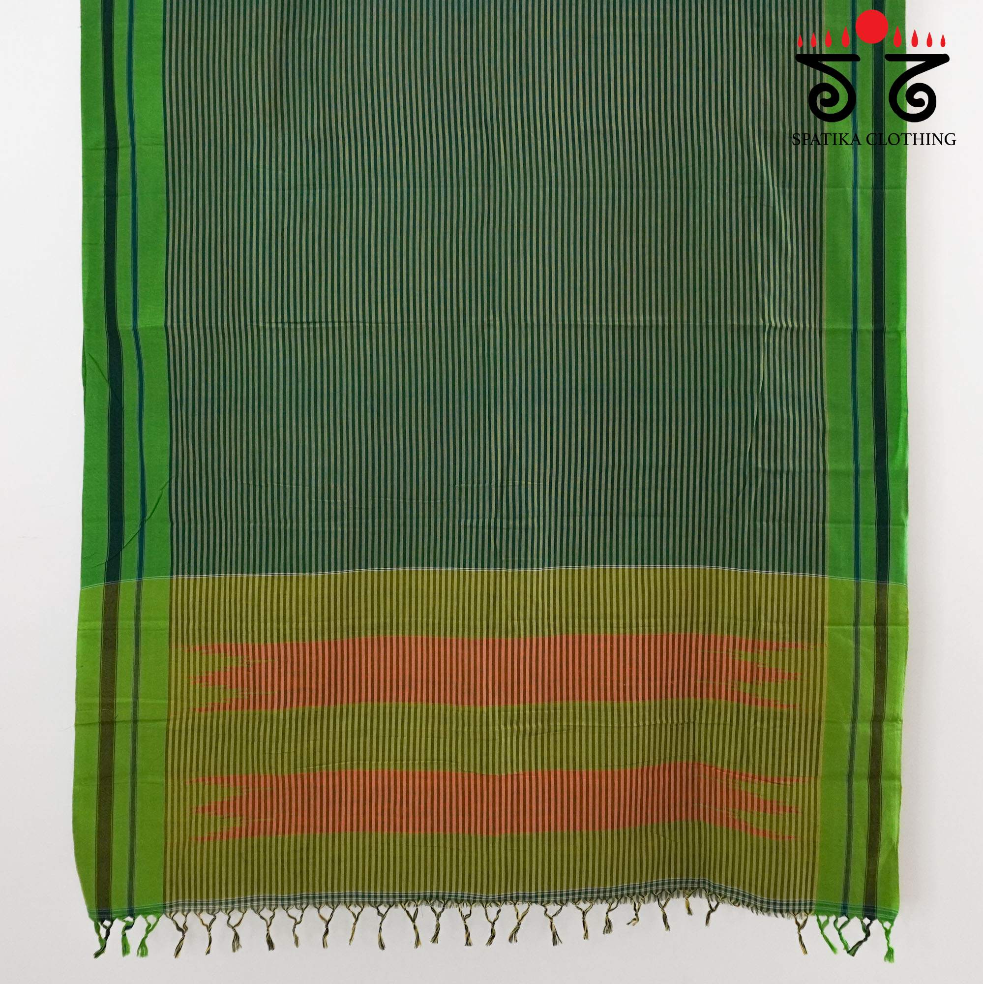 Green Ilkal Handwoven Cotton Saree - Special Edition