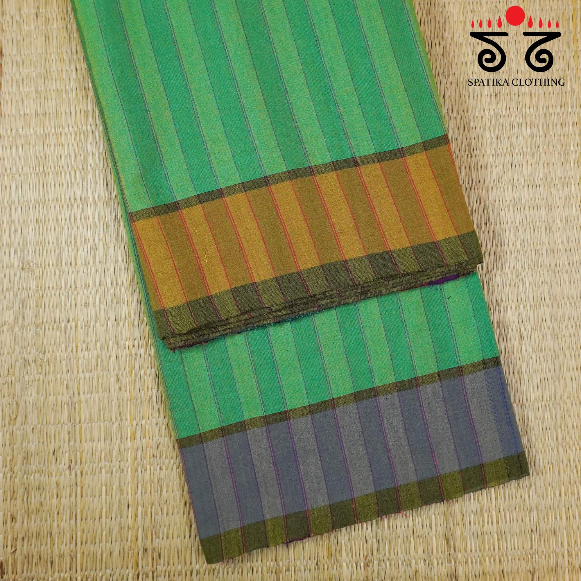 Green Ilkal Handwoven Cotton Saree - Special Edition