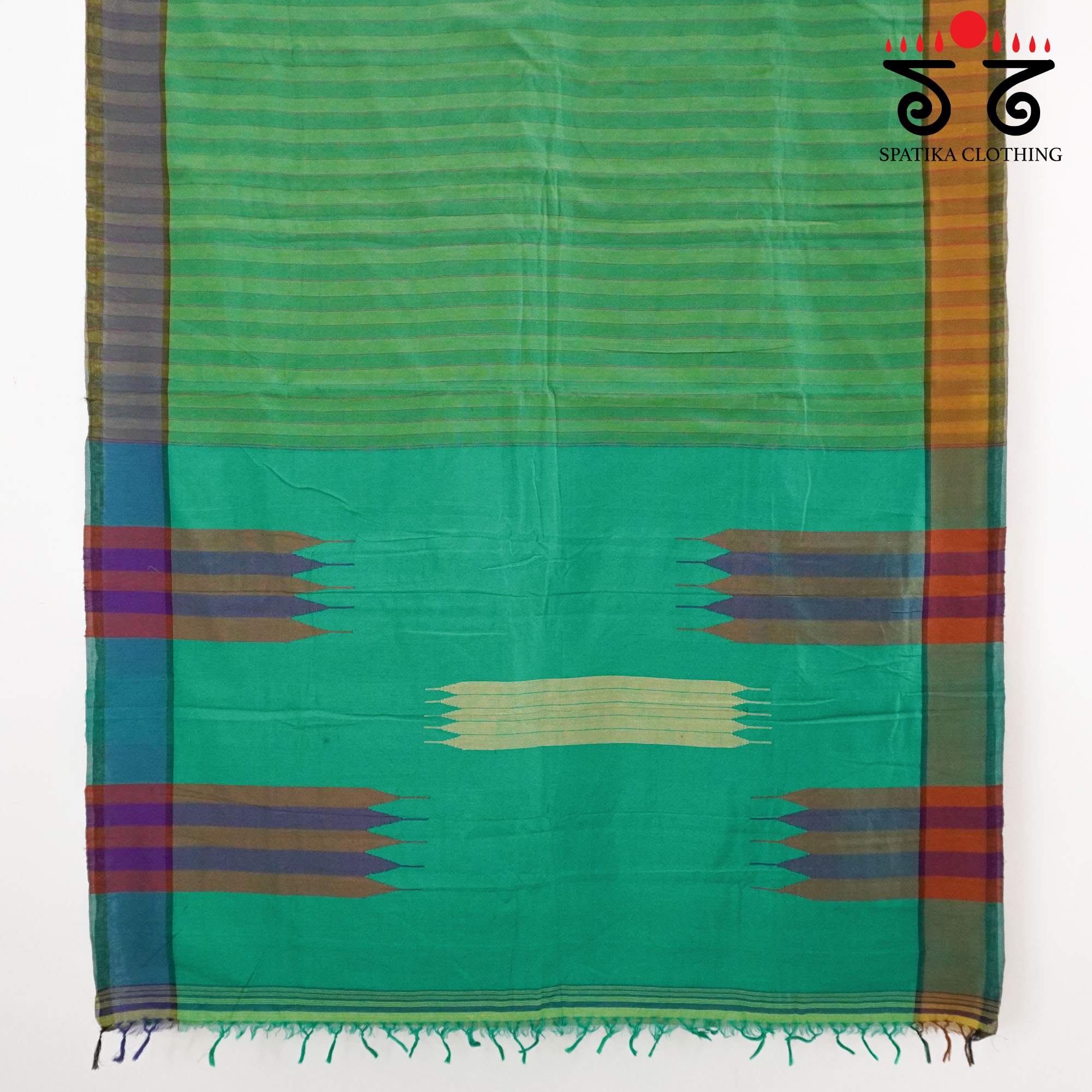 Green Ilkal Handwoven Cotton Saree - Special Edition