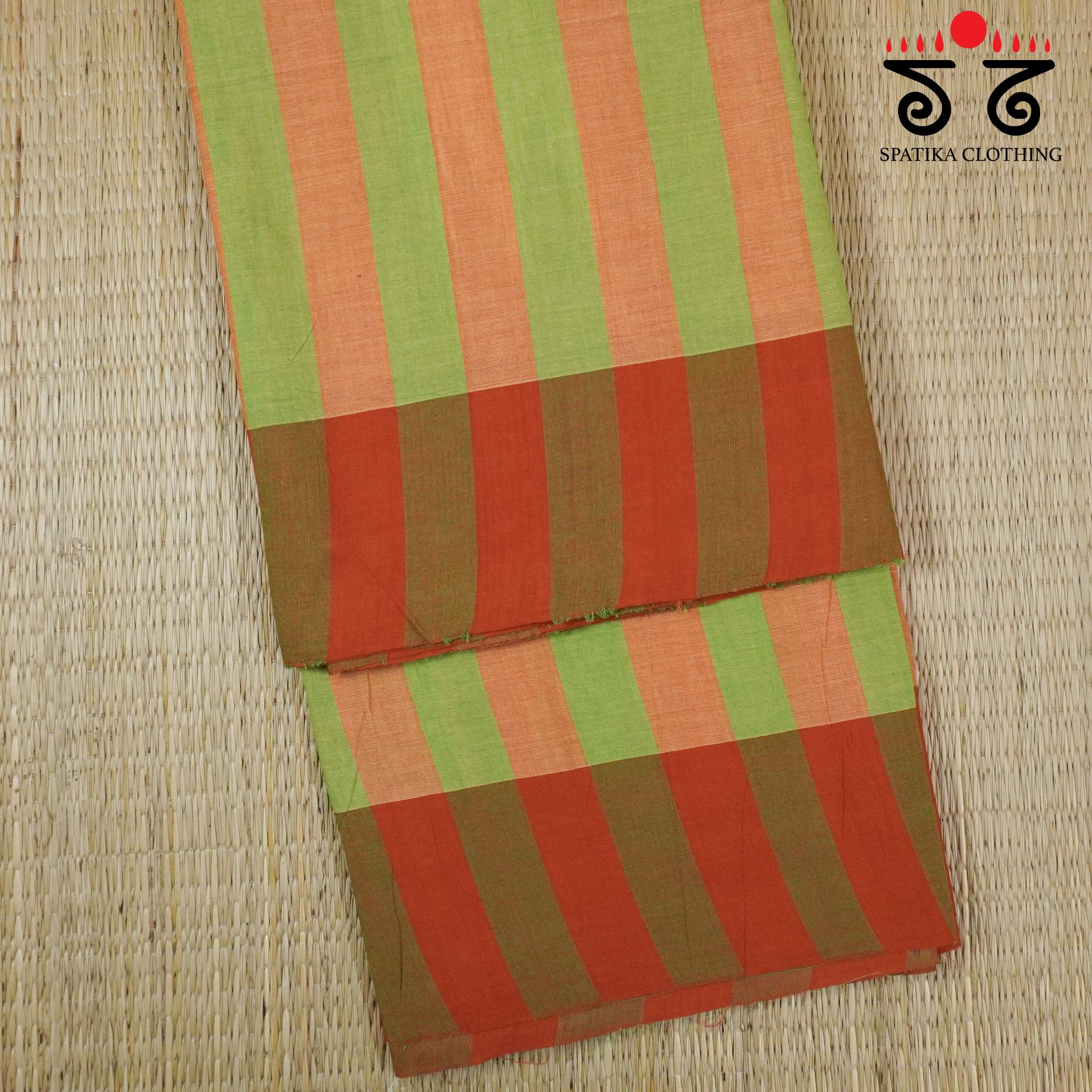 Orange Ilkal Handwoven Cotton Saree - Special Edition