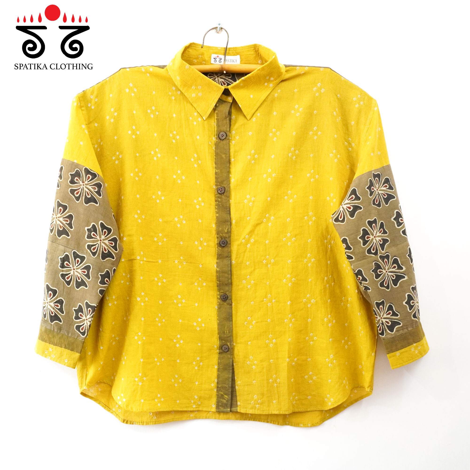 Women's Handcrafted Bandhani Ajrak Shirt