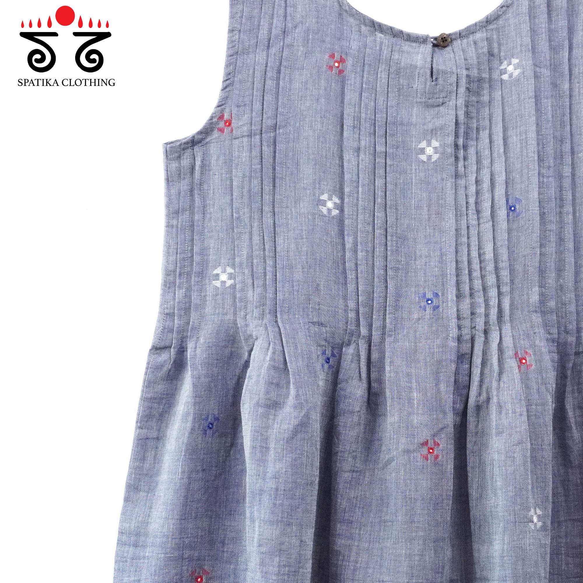 Jamdhani Pleated Top