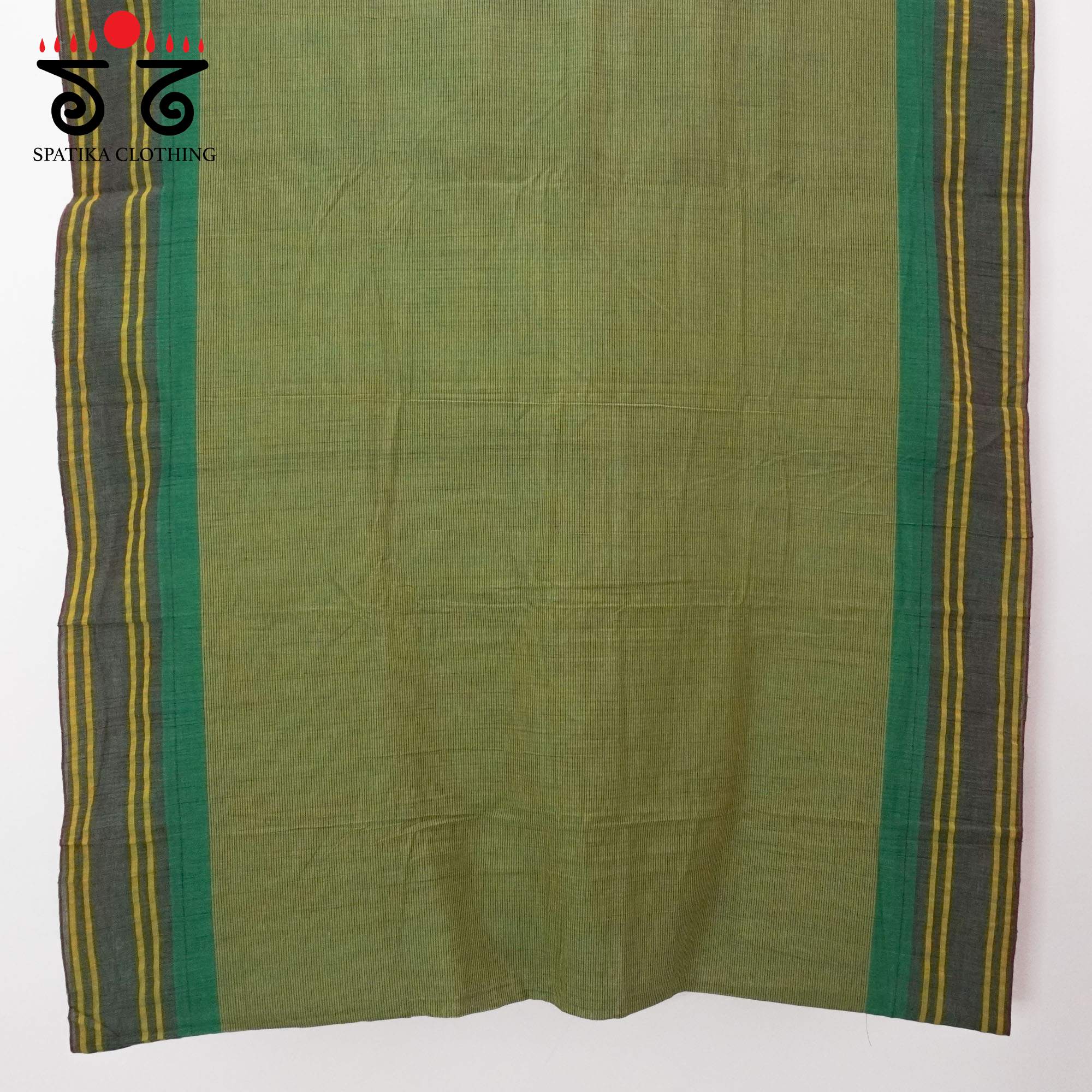 Green Sudha Kaddi Handwoven Cotton Saree