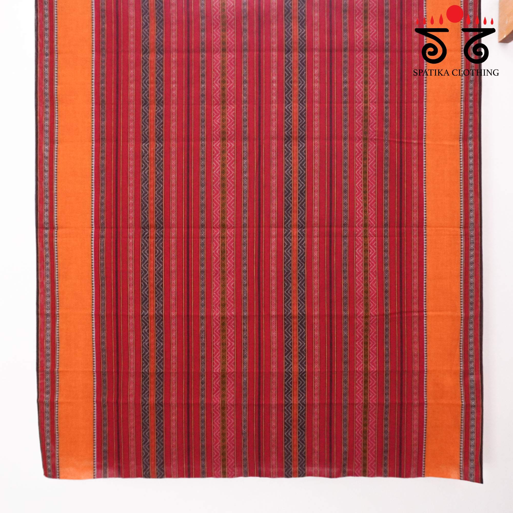 Red Begampur Handwoven Cotton Saree New!