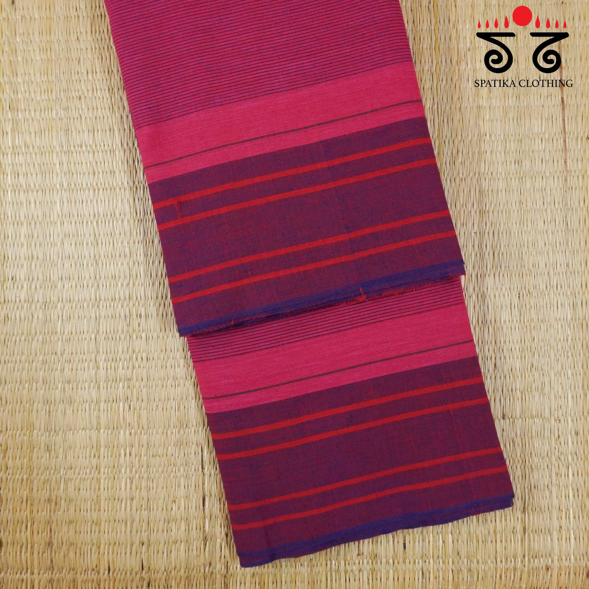 Magenta Sudha Kaddi Handwoven Cotton Saree