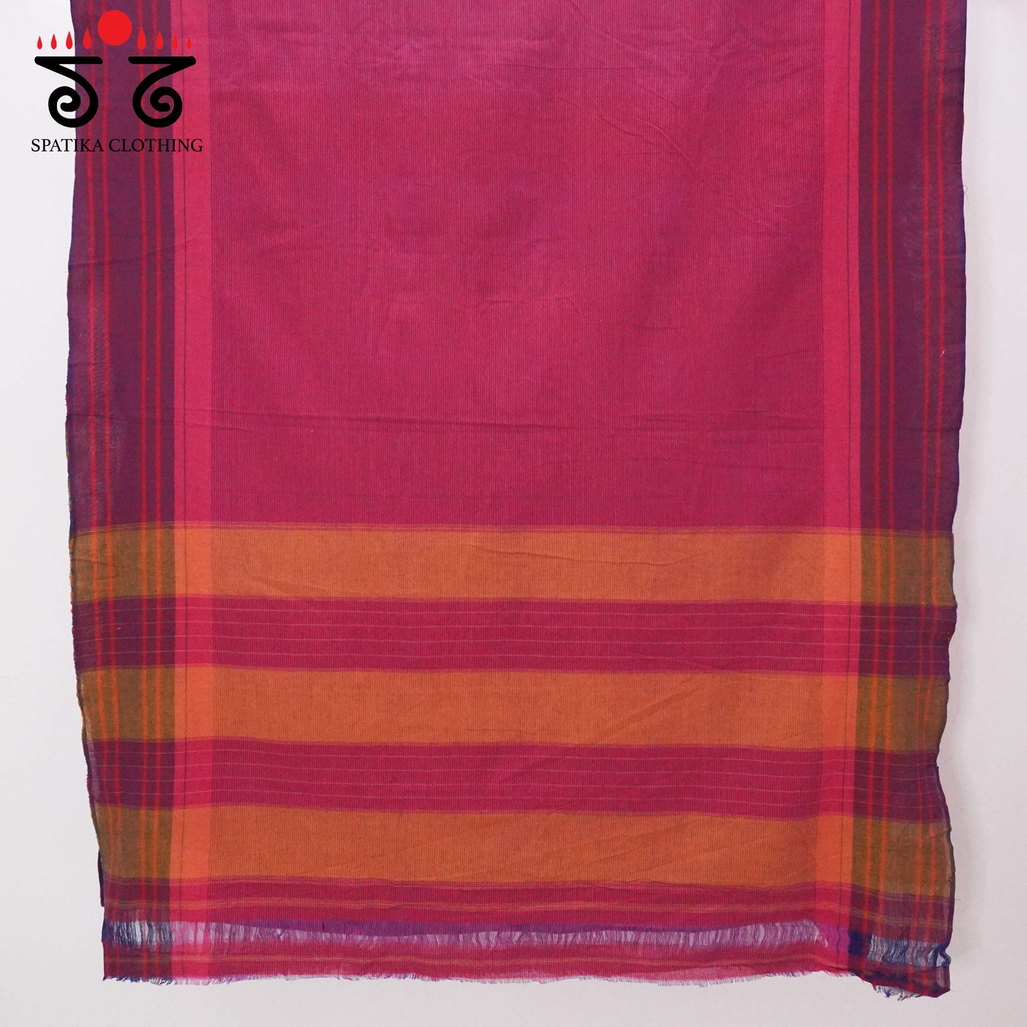 Magenta Sudha Kaddi Handwoven Cotton Saree