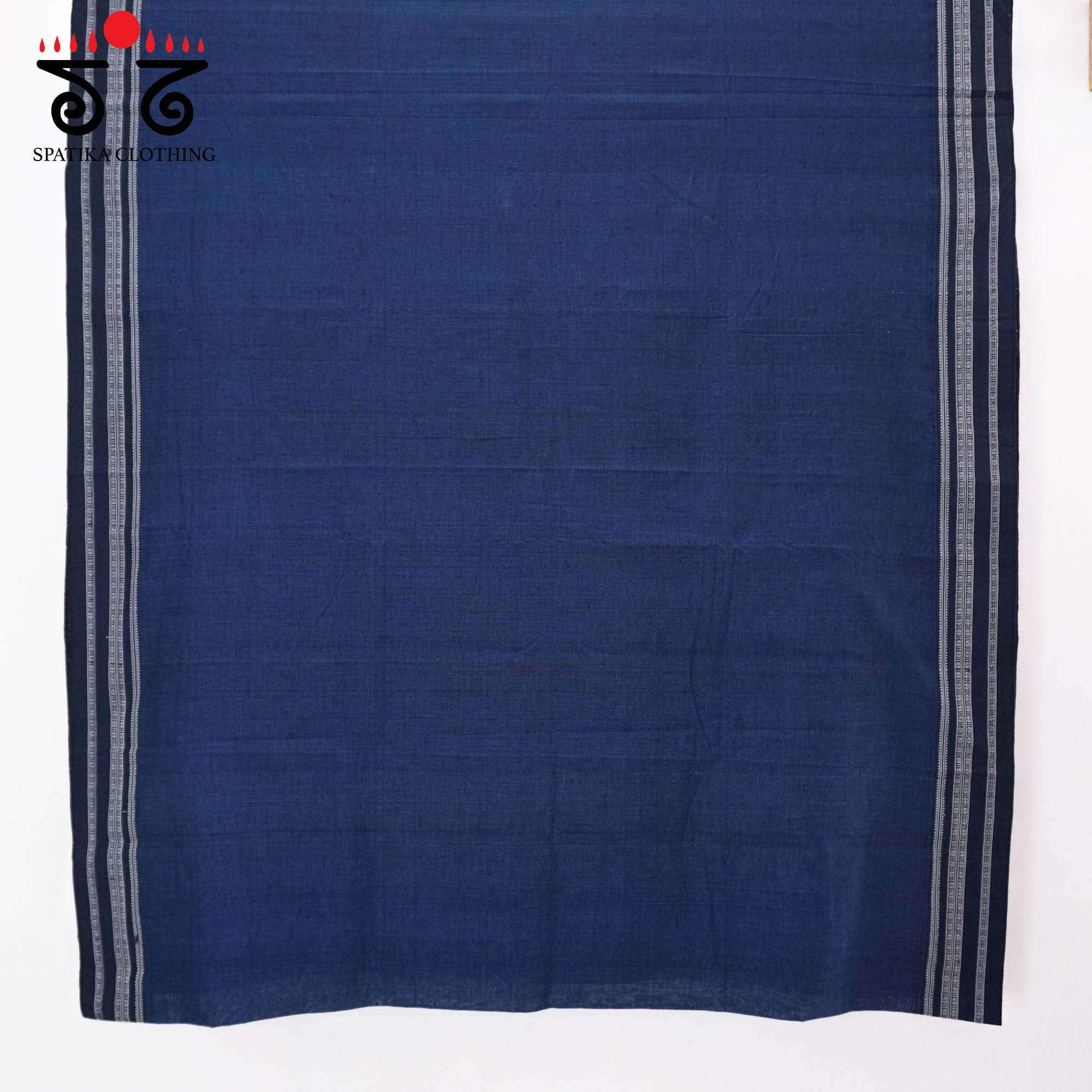 Blue Ilkal Handwoven Cotton Saree - Kalamkari Blouse