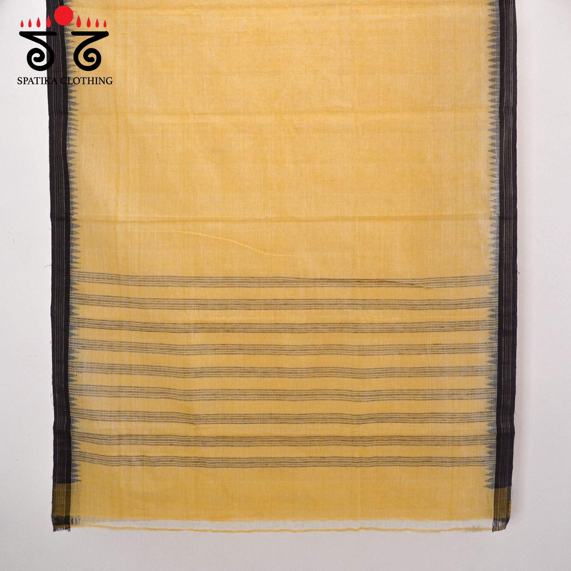 Yellow Ponduru Handspun Cotton Saree