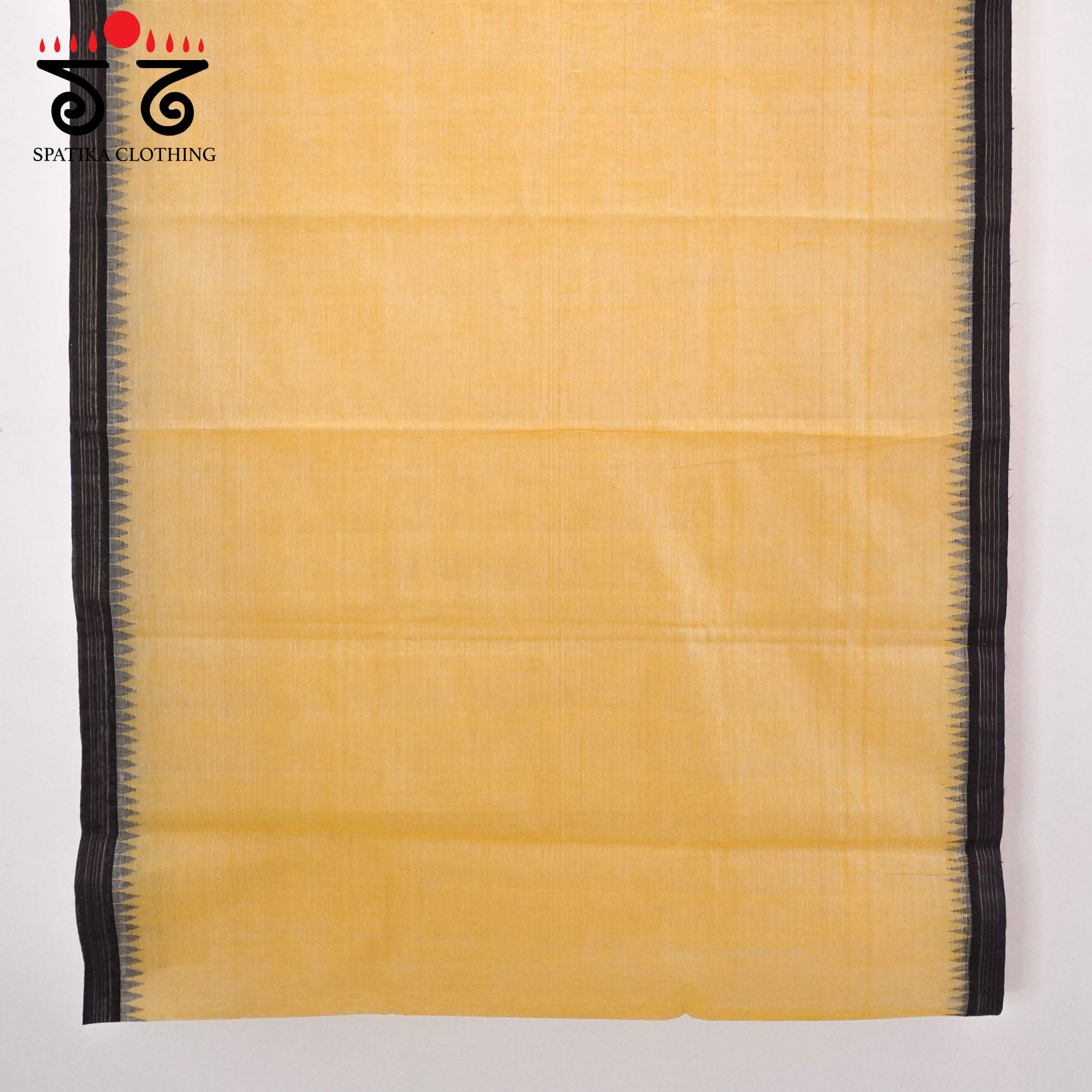 Yellow Ponduru Handspun Cotton Saree