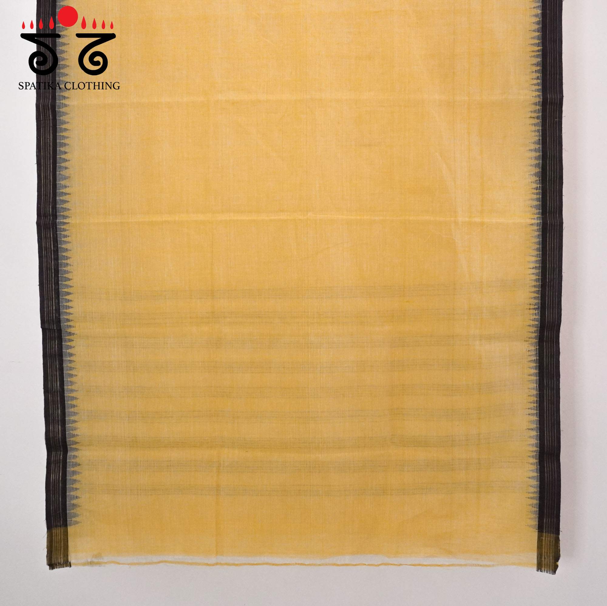 Yellow Ponduru Handspun Cotton Saree