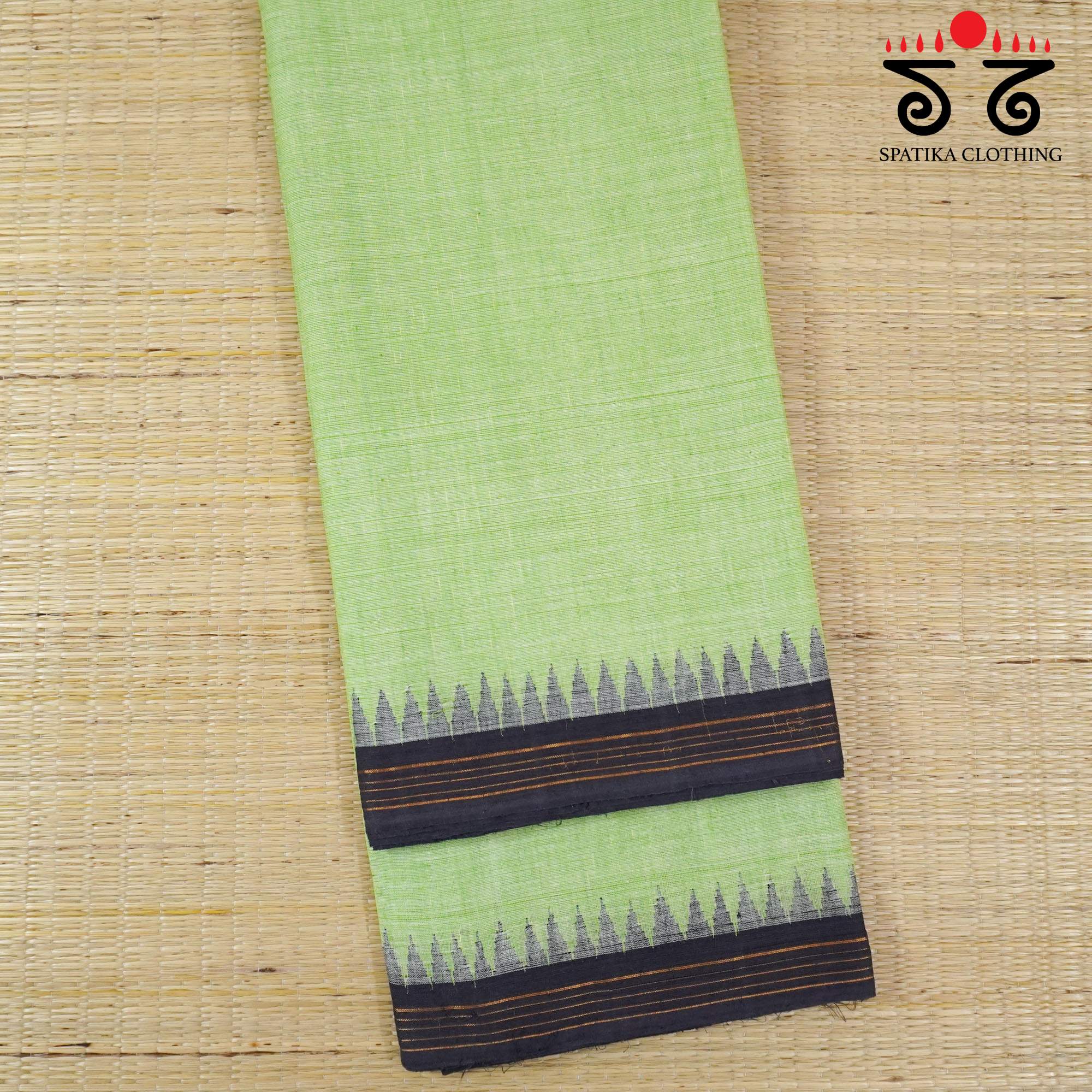 Green Ponduru Handspun Cotton Saree