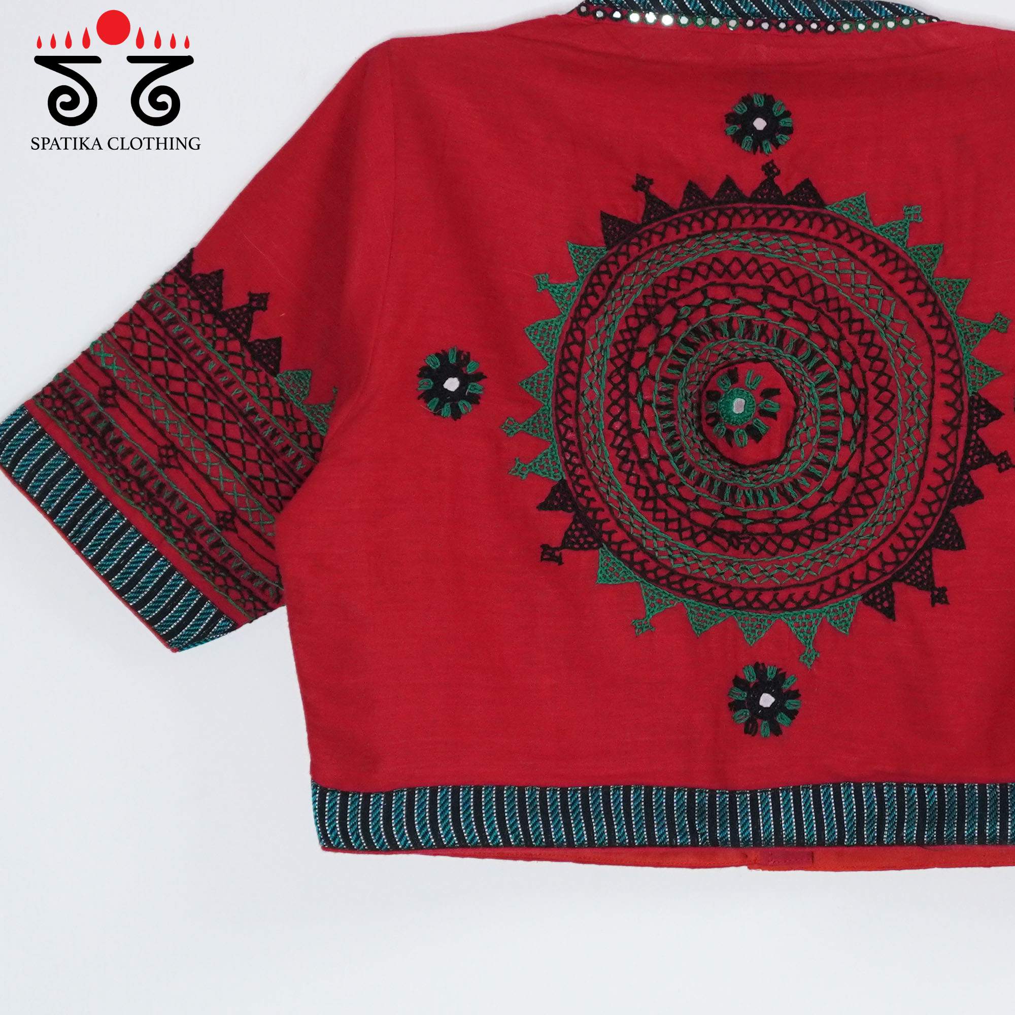 Red Lambani Khun Handcrafted Blouse