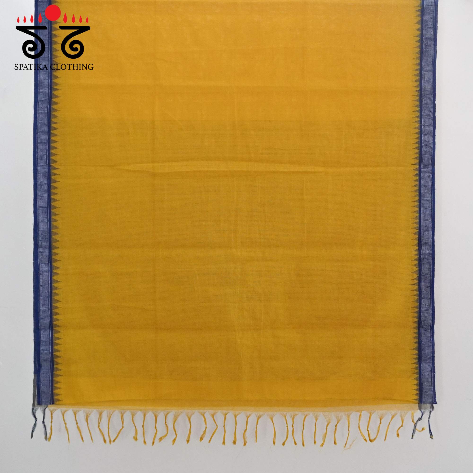 Yellow Ponduru Handspun Cotton Saree With Special Blouse