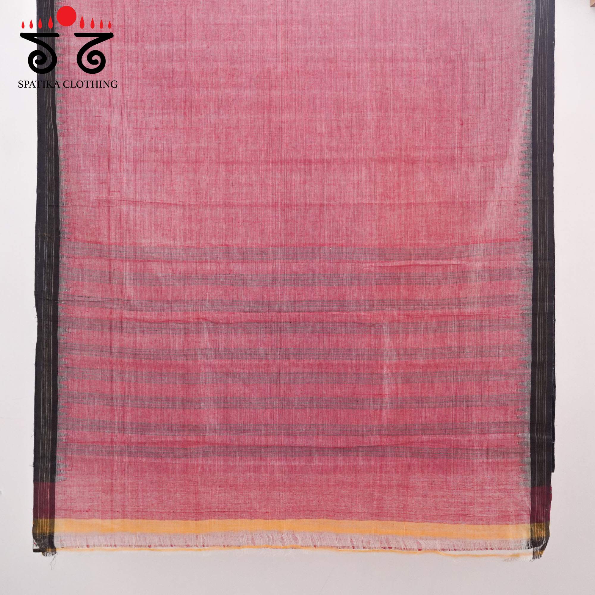 Pink Ponduru Cotton Saree - Ikat Blouse