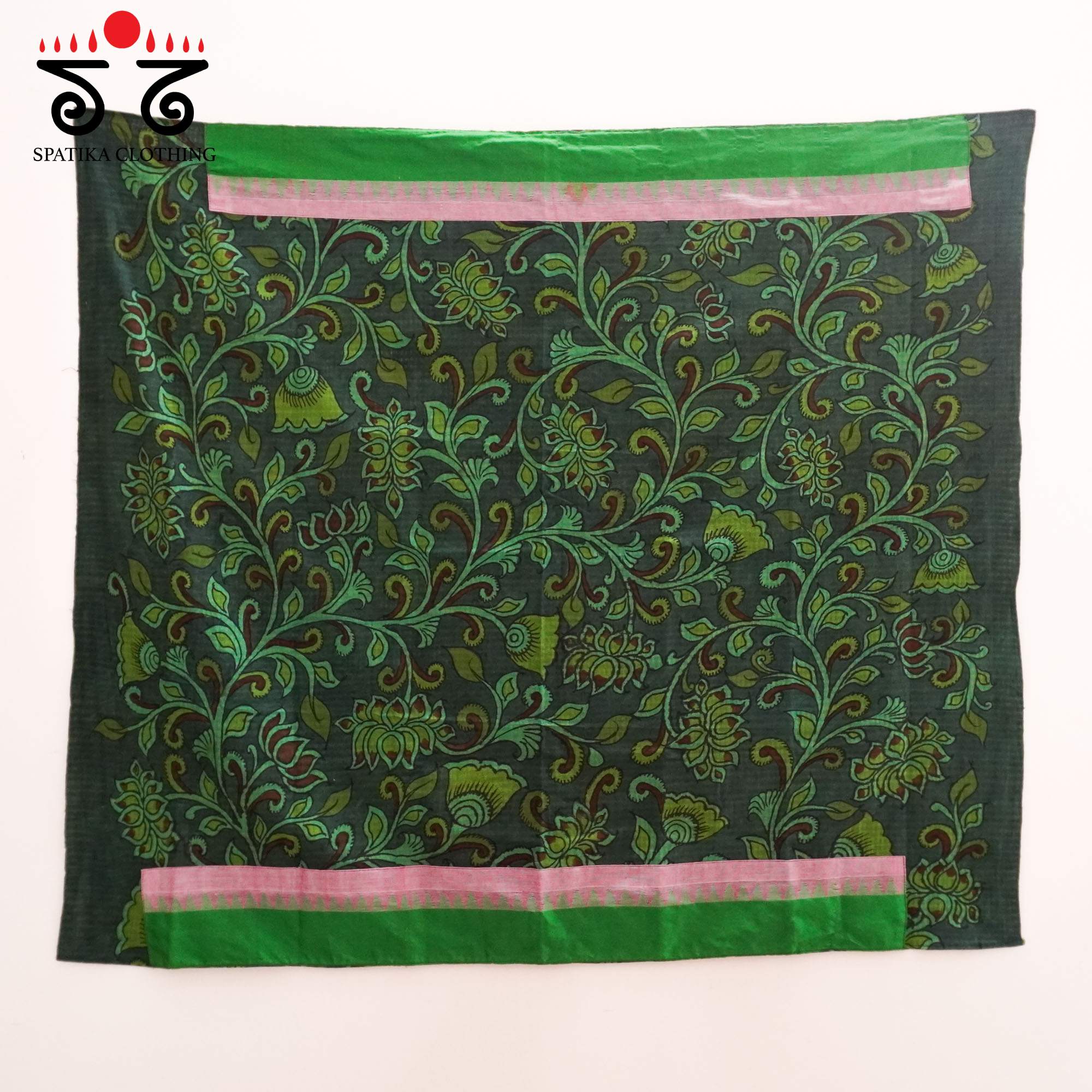Pink Ponduru Cotton Saree - Pen Kalamkari Blouse