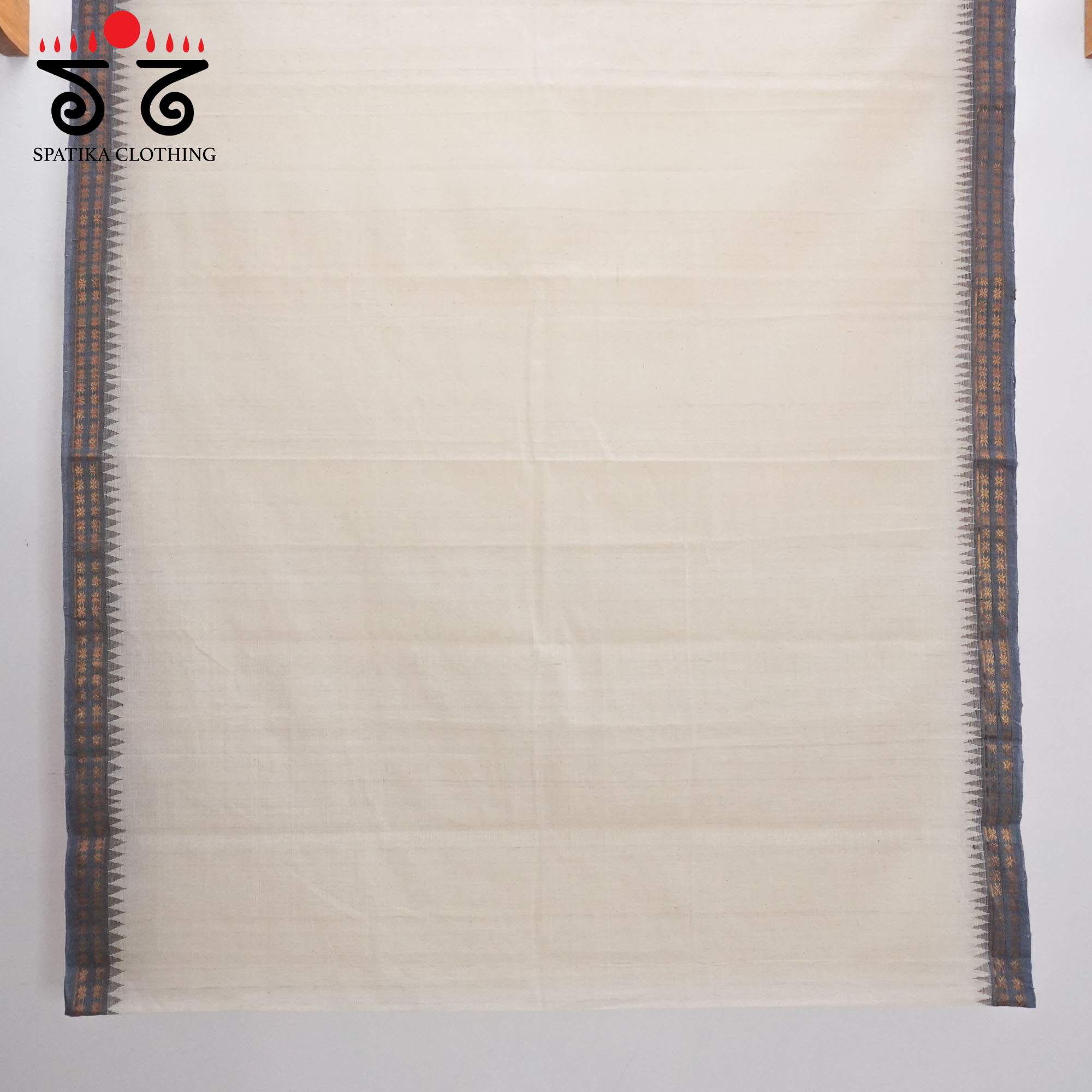 Off White Ponduru Handspun Cotton Saree With Special Blouse
