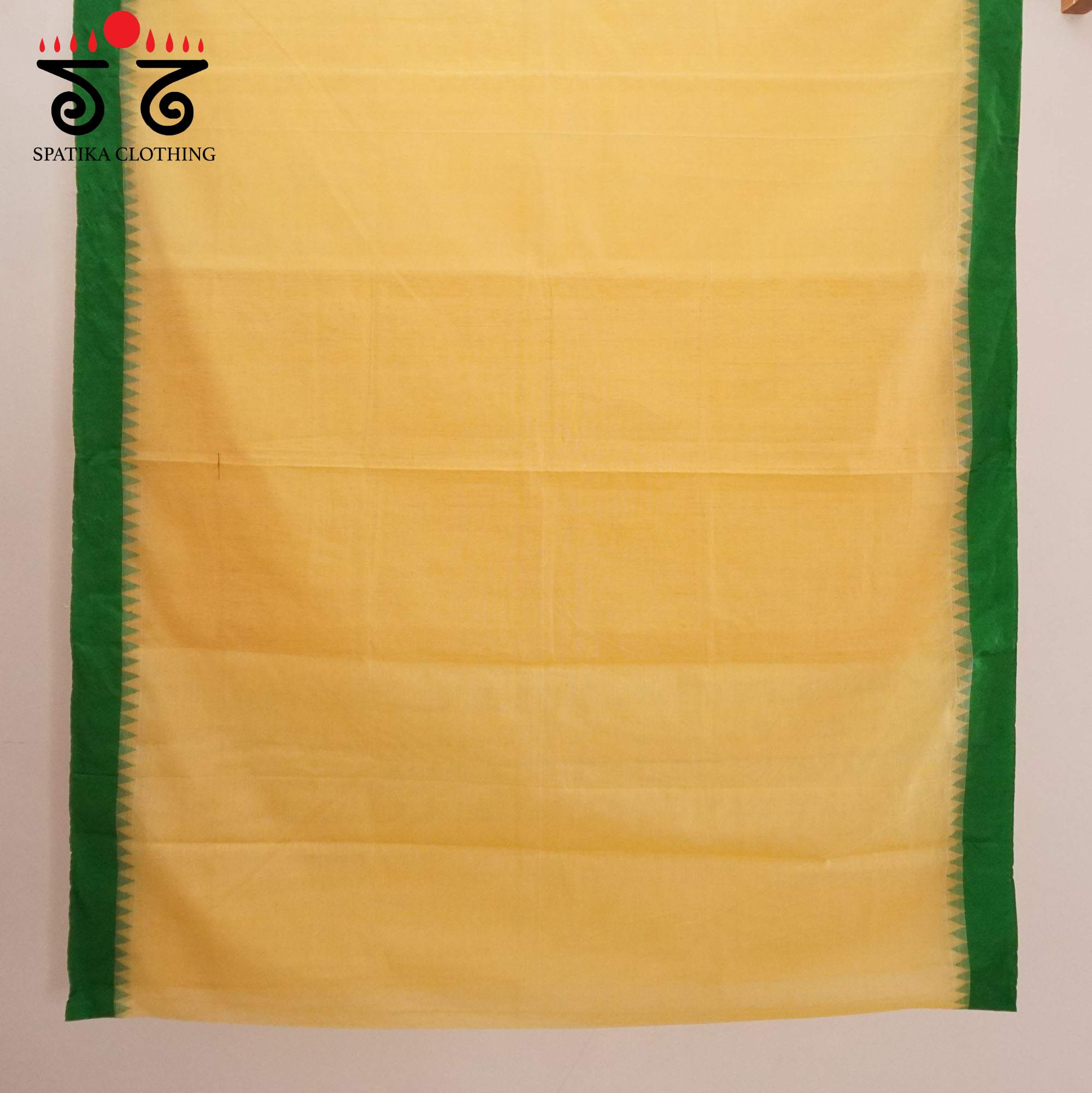 Yellow Ponduru Handspun Cotton Saree With Special Blouse