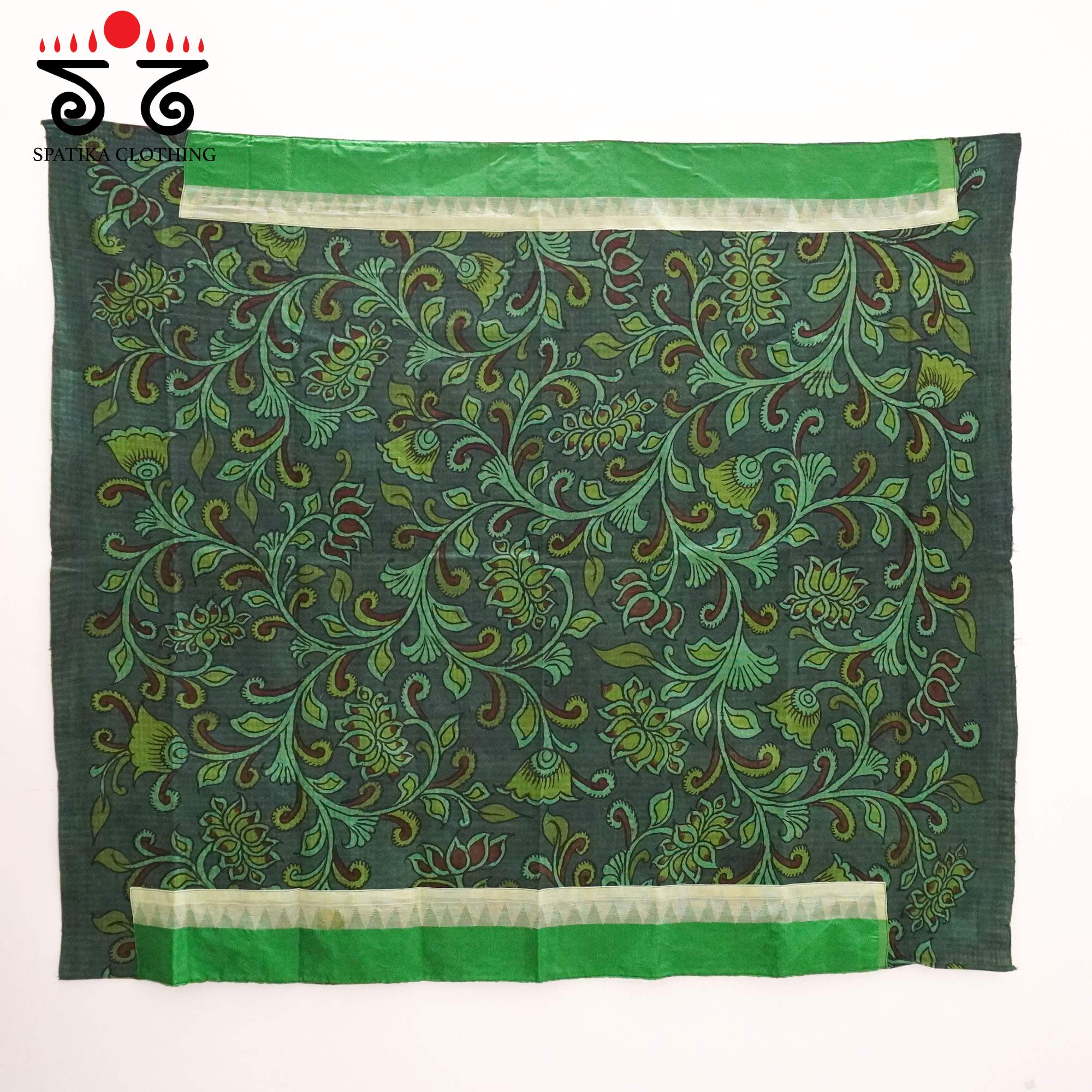 Green Ponduru Handspun Cotton Saree With Special Blouse
