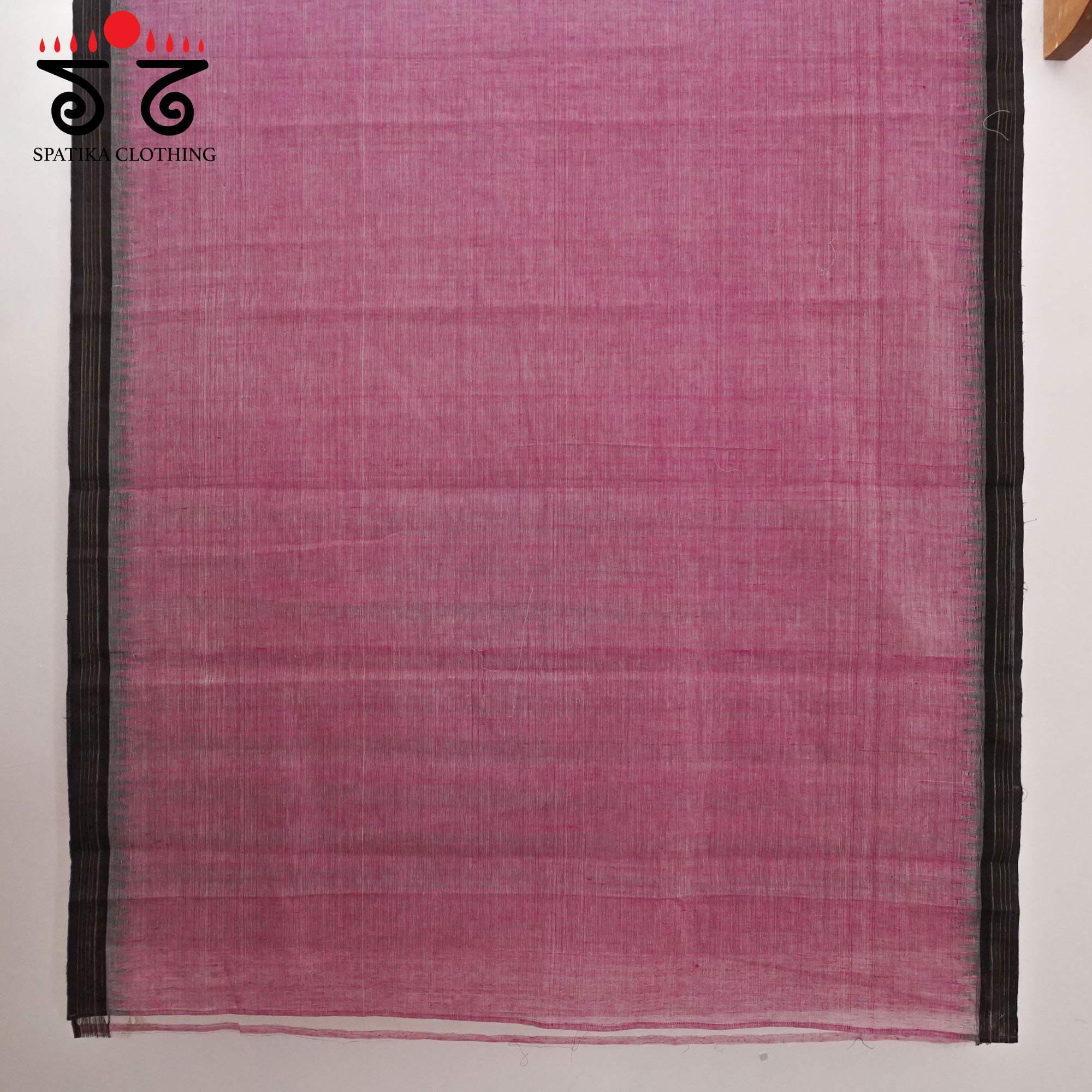 Pink Ponduru Handspun Cotton Saree With Special Blouse