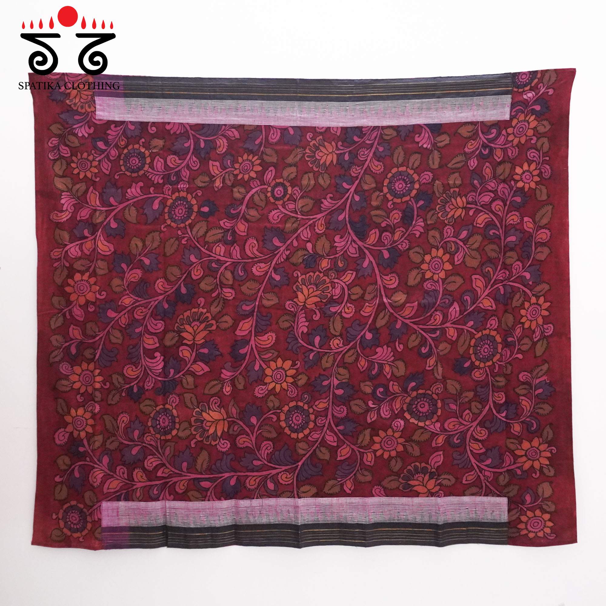 Pink Ponduru Handspun Cotton Saree With Special Blouse
