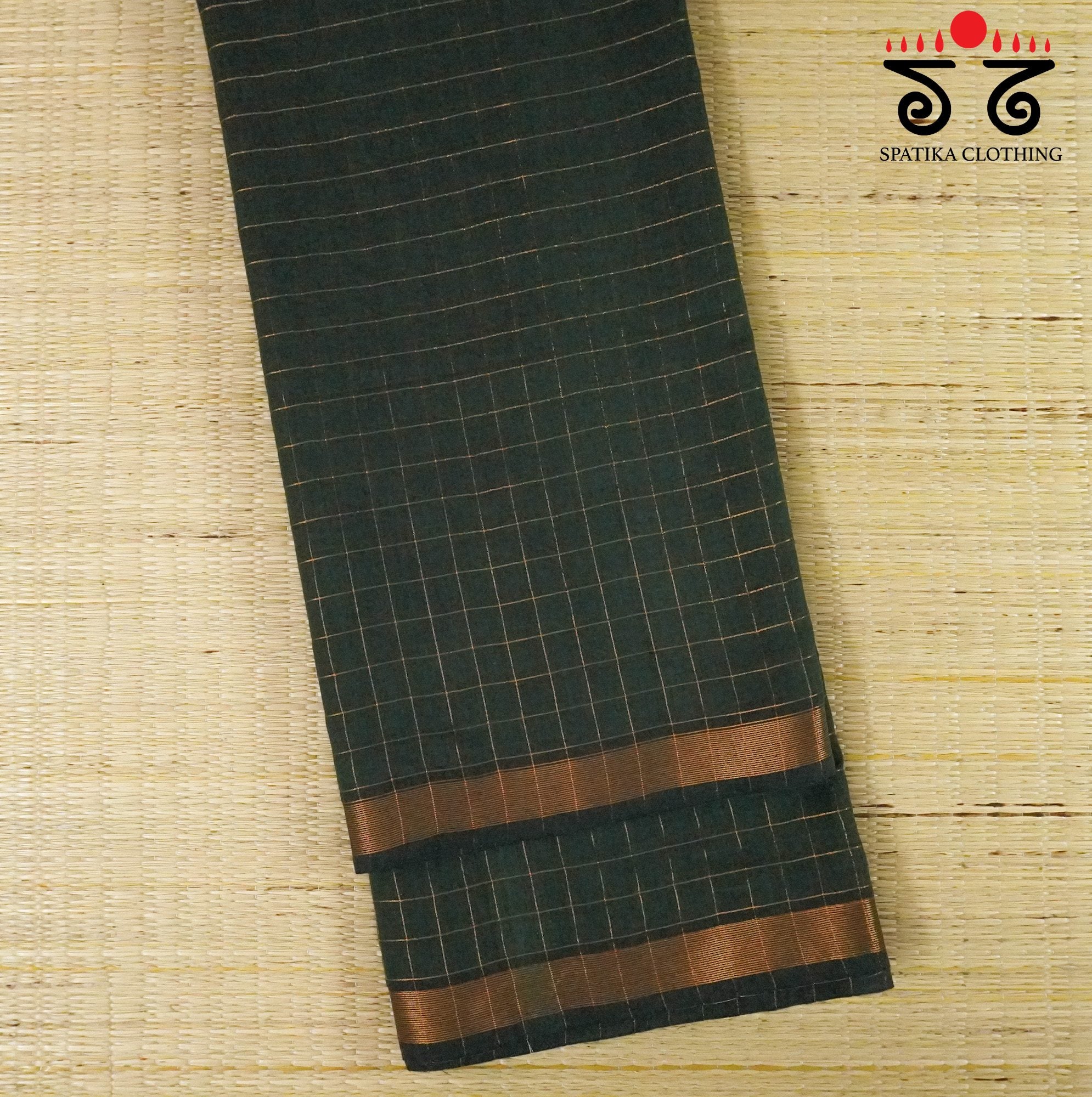 Green Zari Bengal Cotton Saree