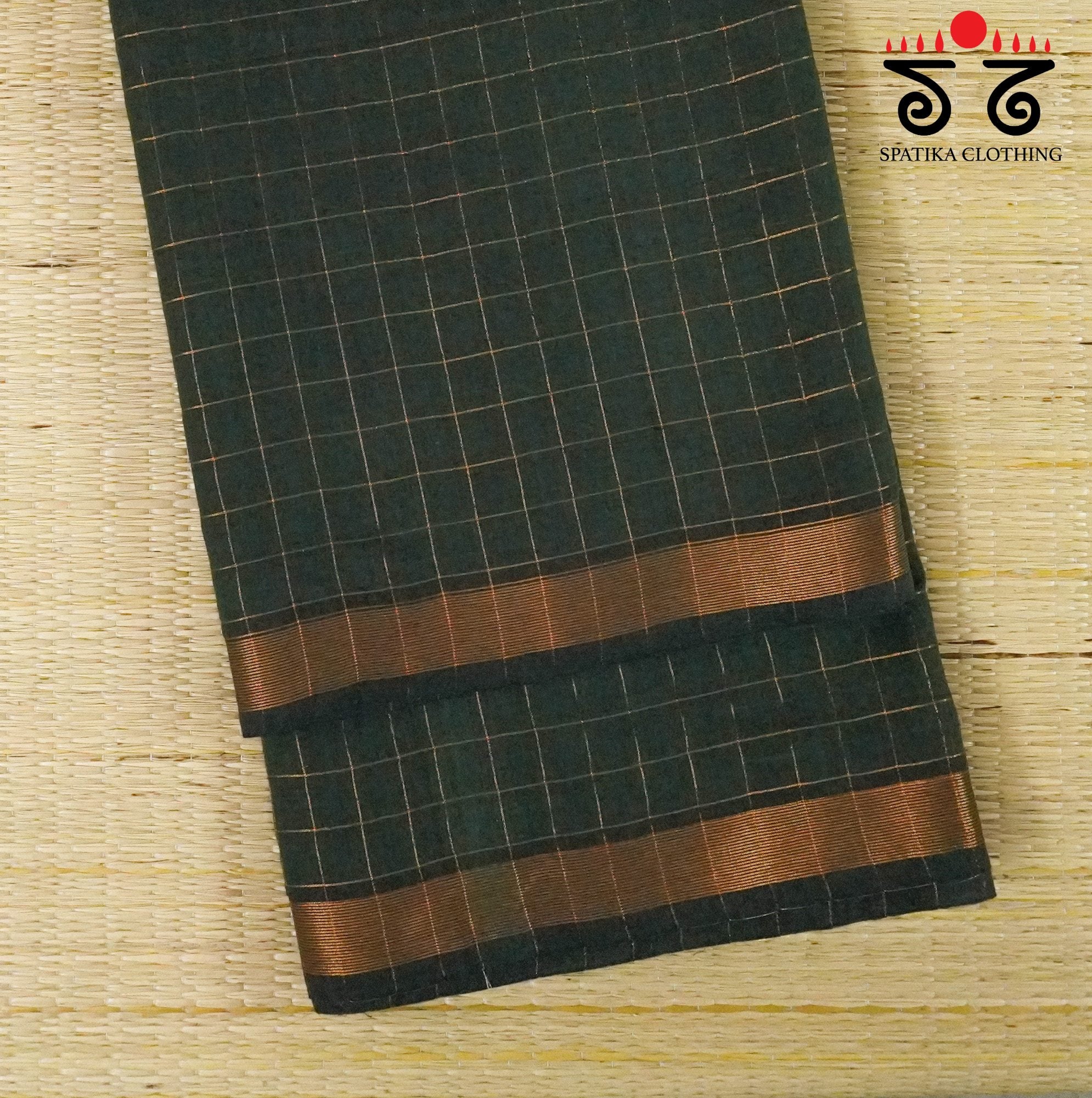 Green Zari Bengal Cotton Saree