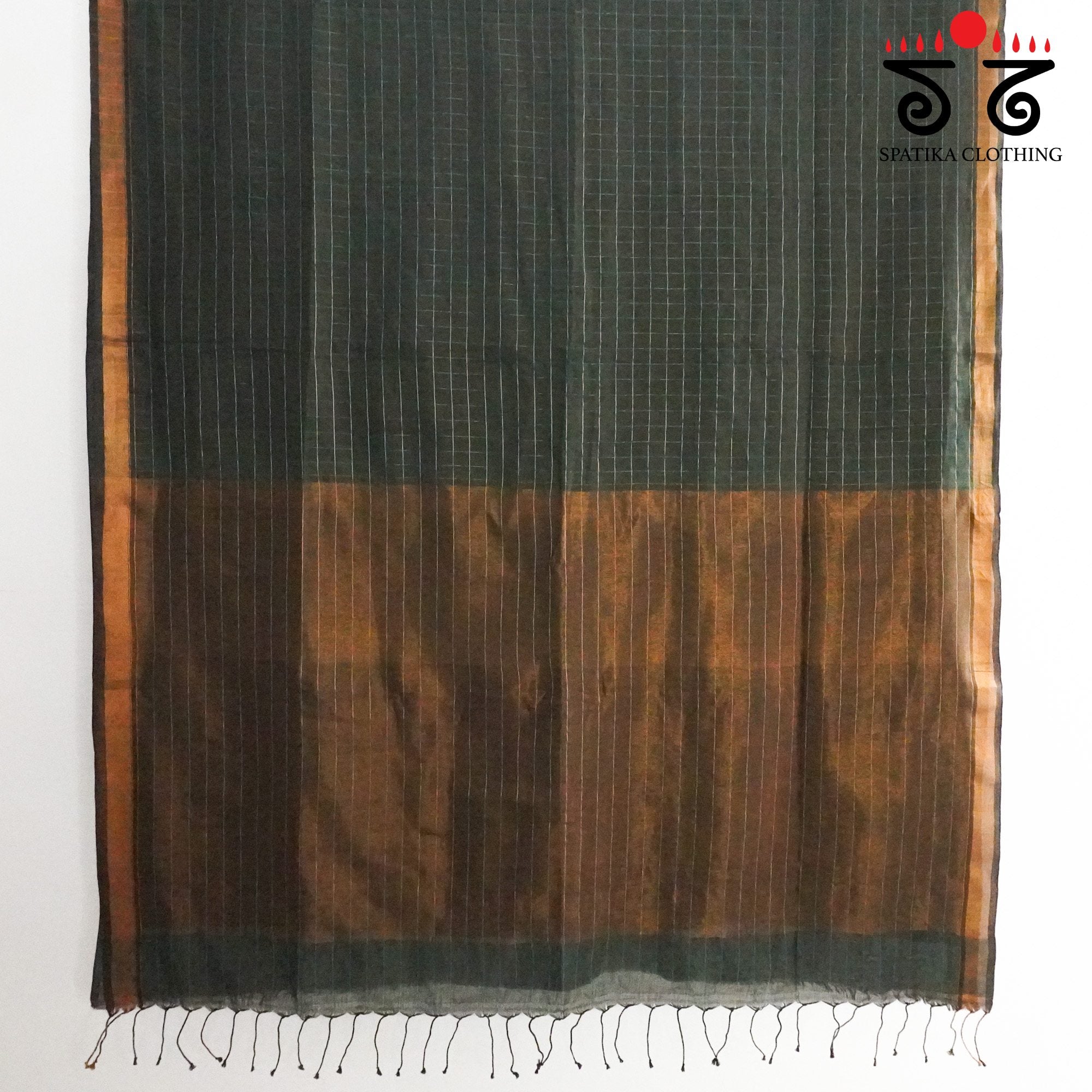 Green Zari Bengal Cotton Saree