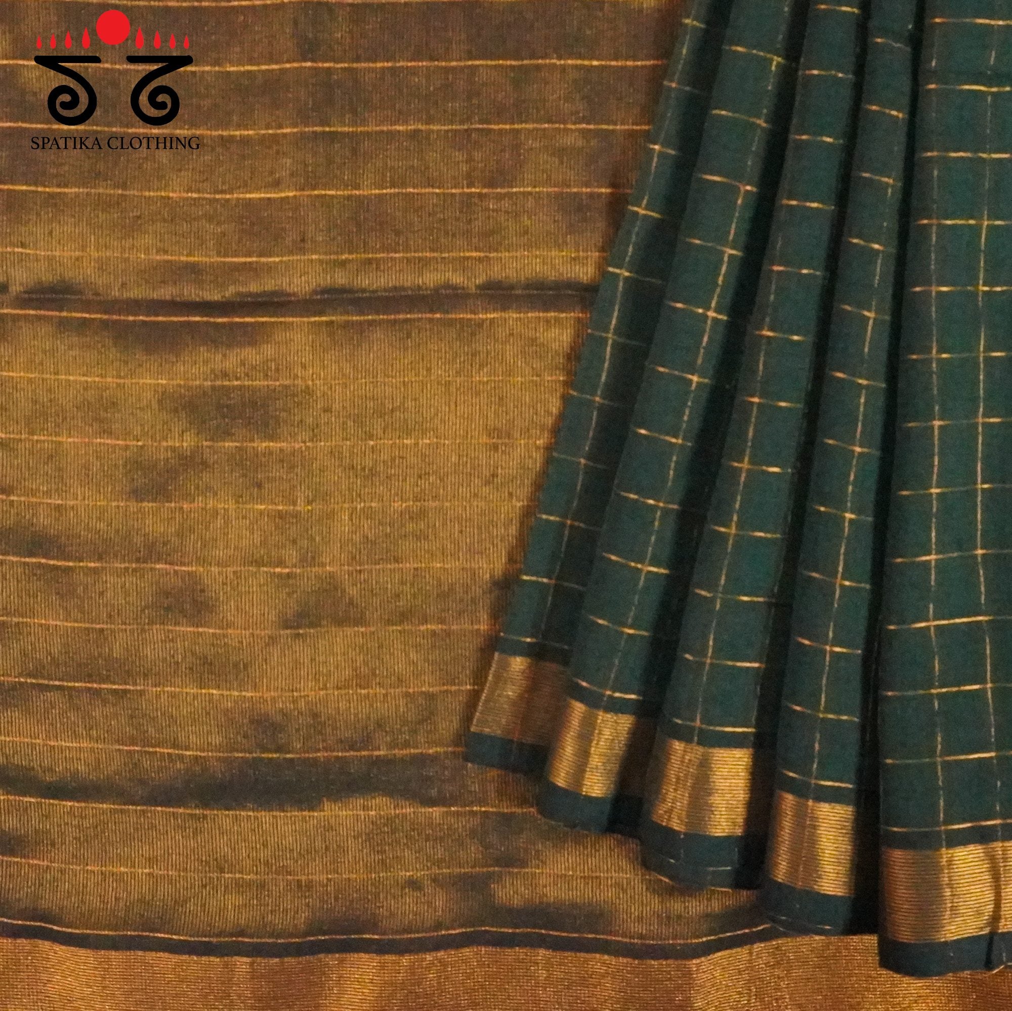 Green Zari Bengal Cotton Saree