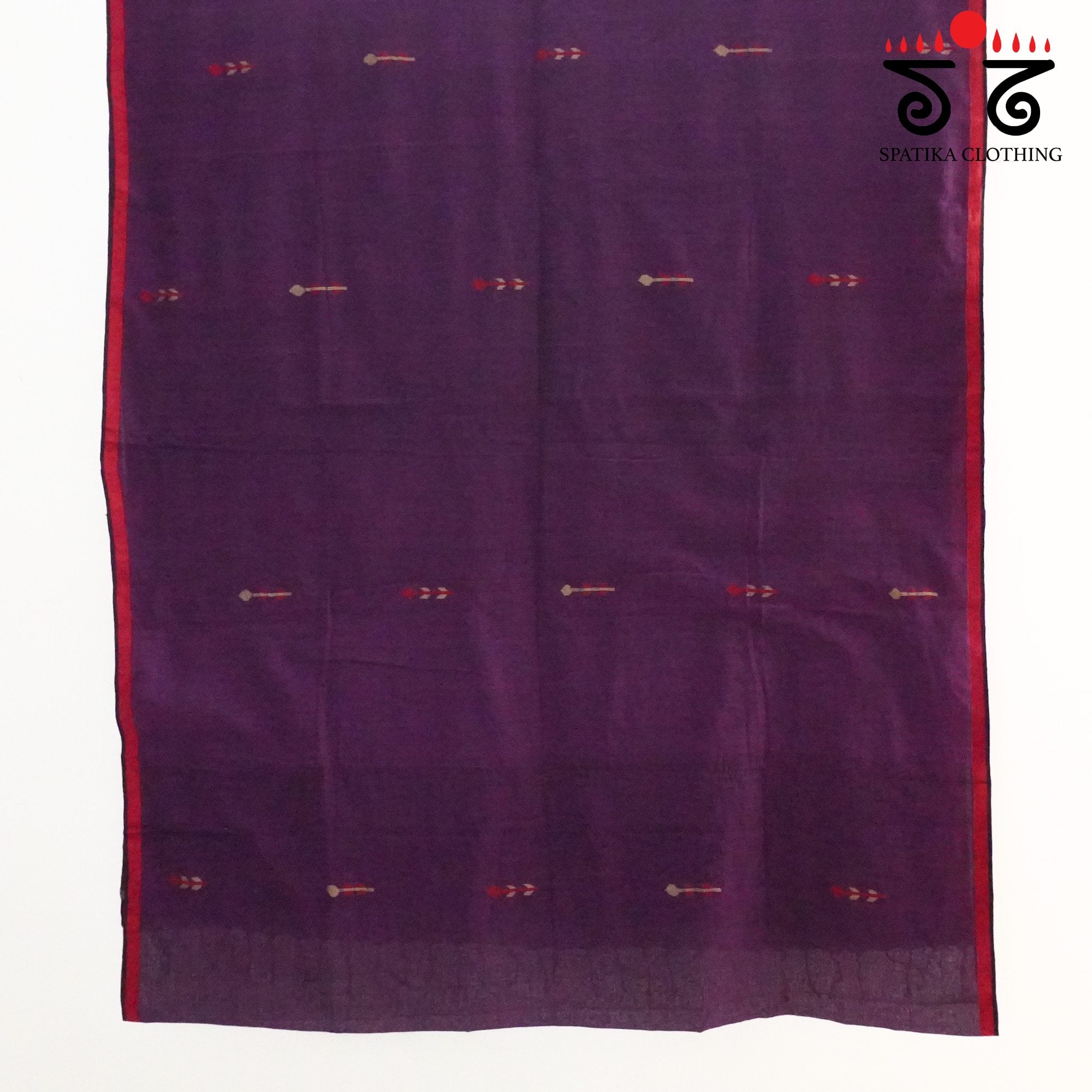 Grape Jamdhani Bengal Cotton Saree