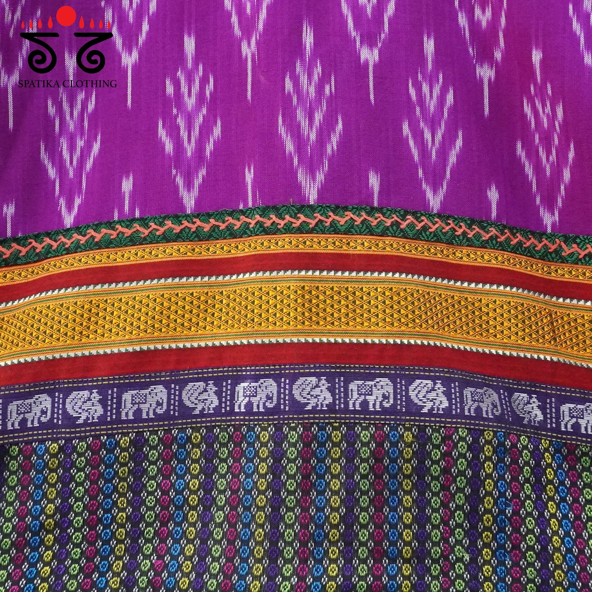 Purple Ikat Khun-Hand crafted Blouse