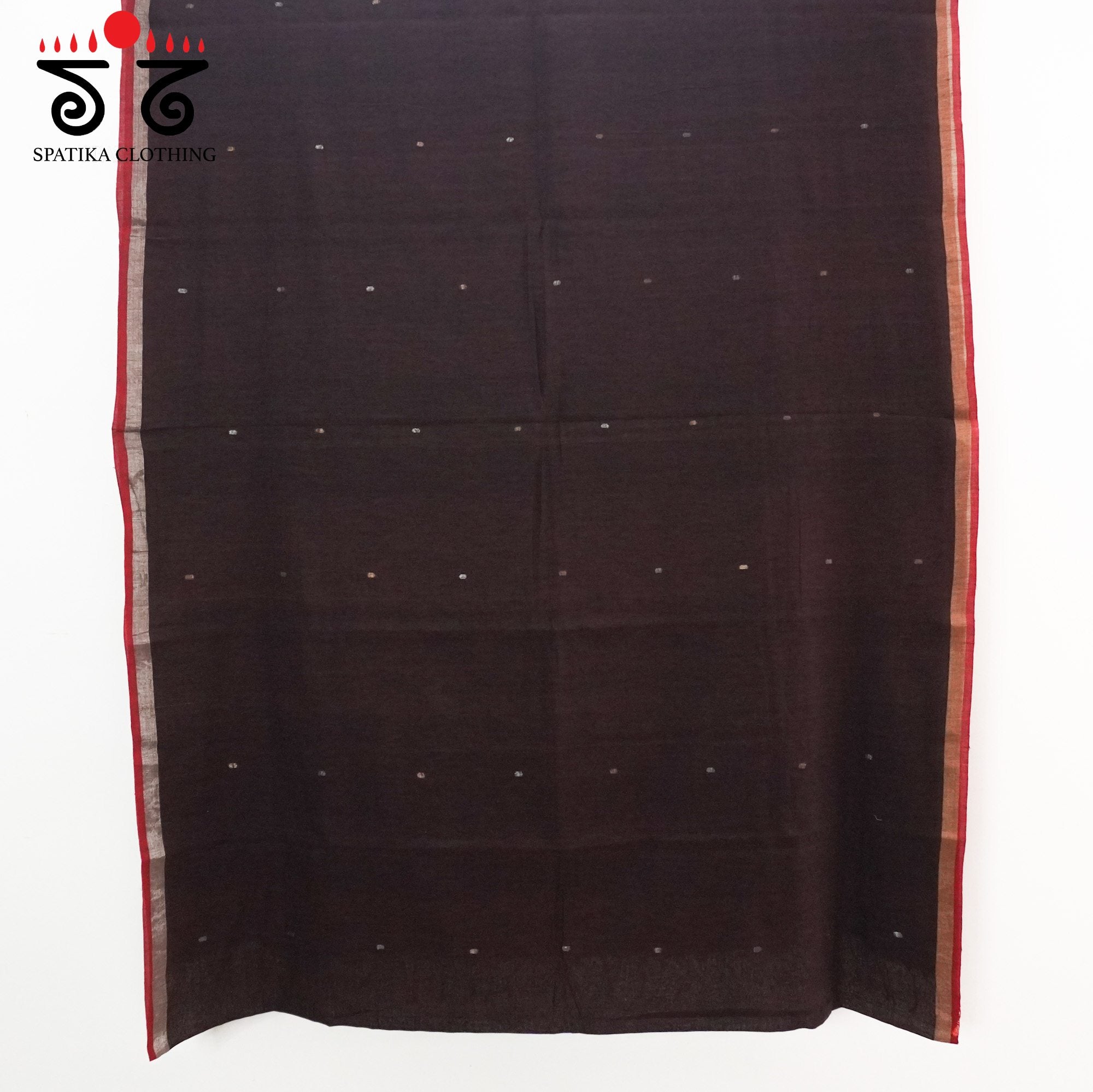 Jamdhani Elephants-Brown Bengal Cotton Saree