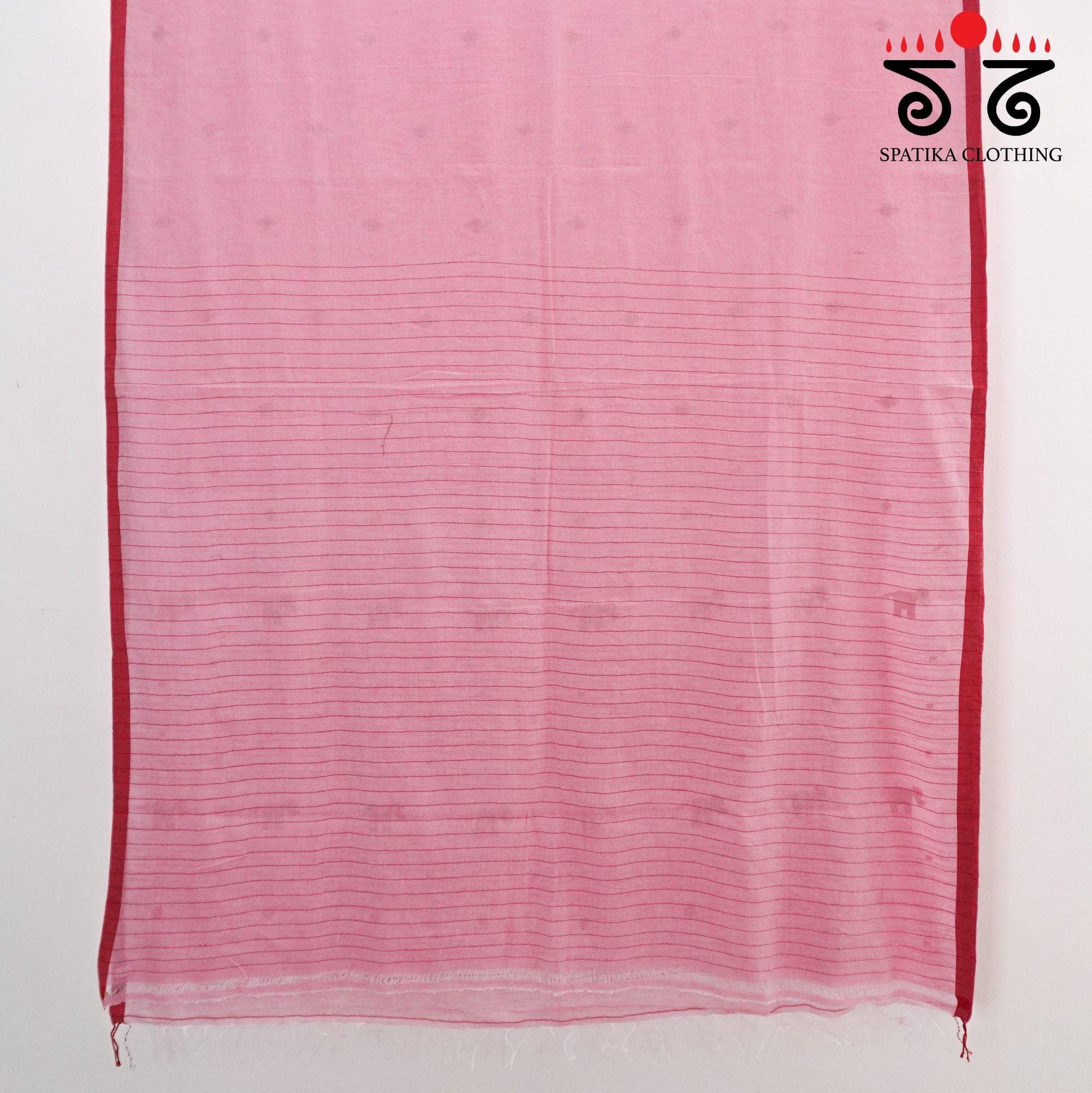 Jamdhani Elephants-Pink Bengal Cotton Saree