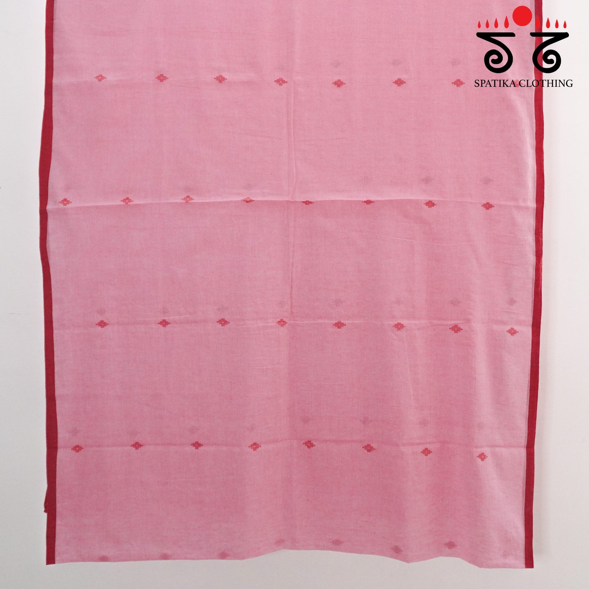 Jamdhani Elephants-Pink Bengal Cotton Saree