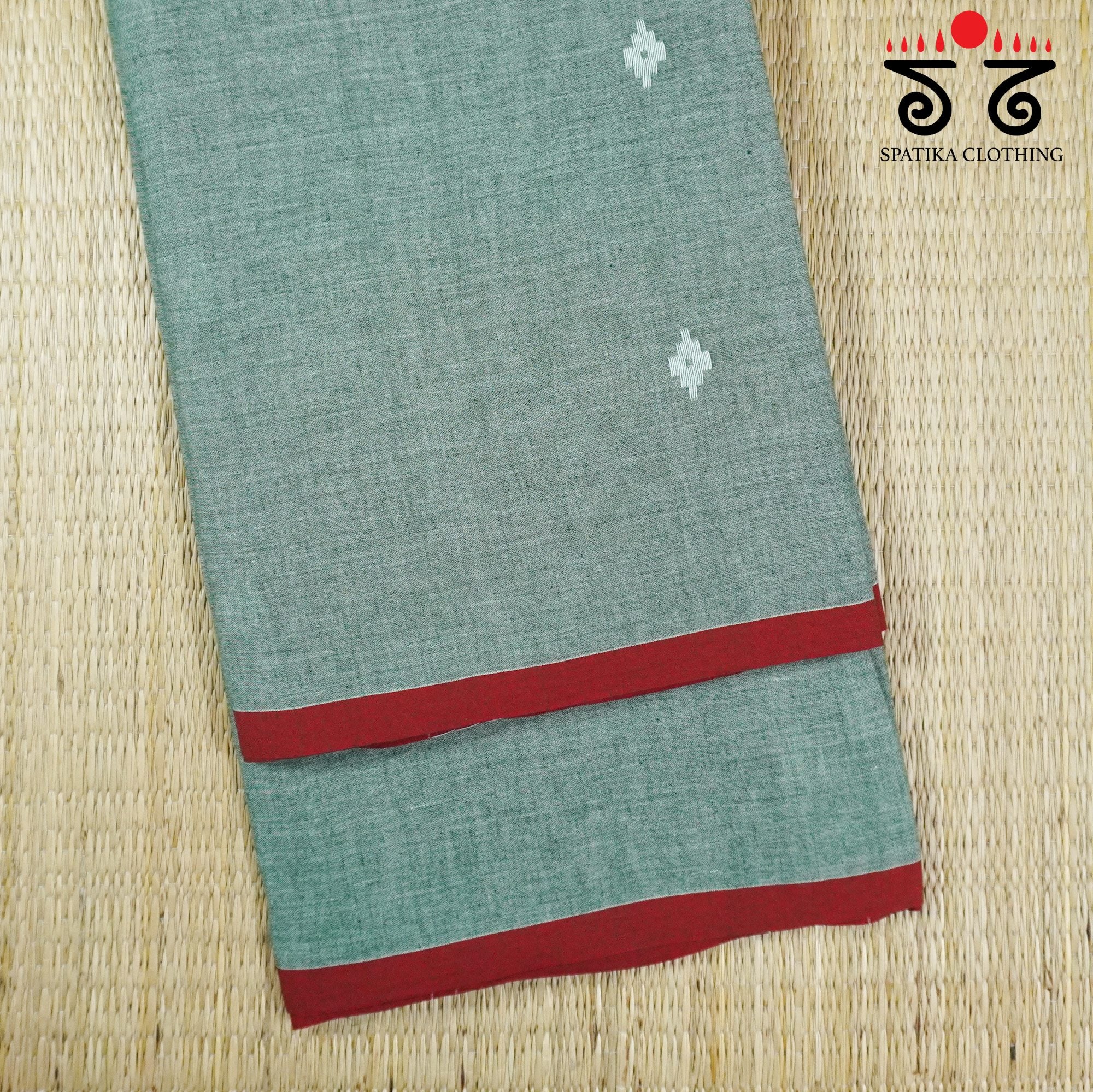 Jamdhani Elephants-Grey Bengal Cotton Saree