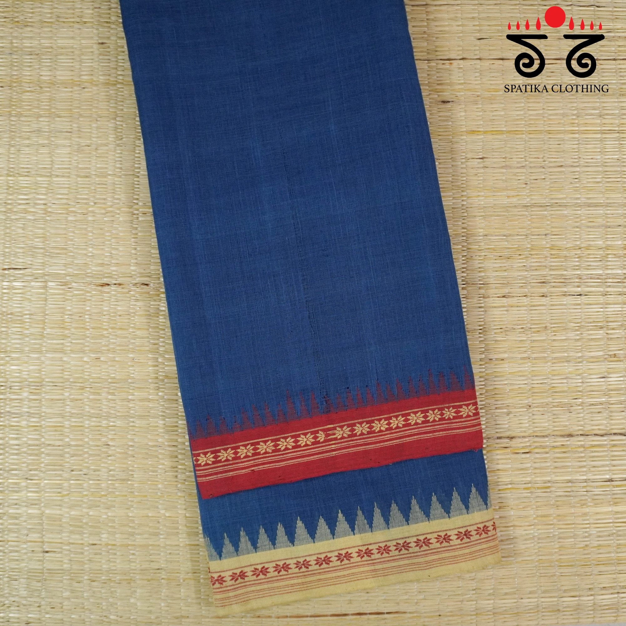 Blue Ponduru Handspun Cotton Saree