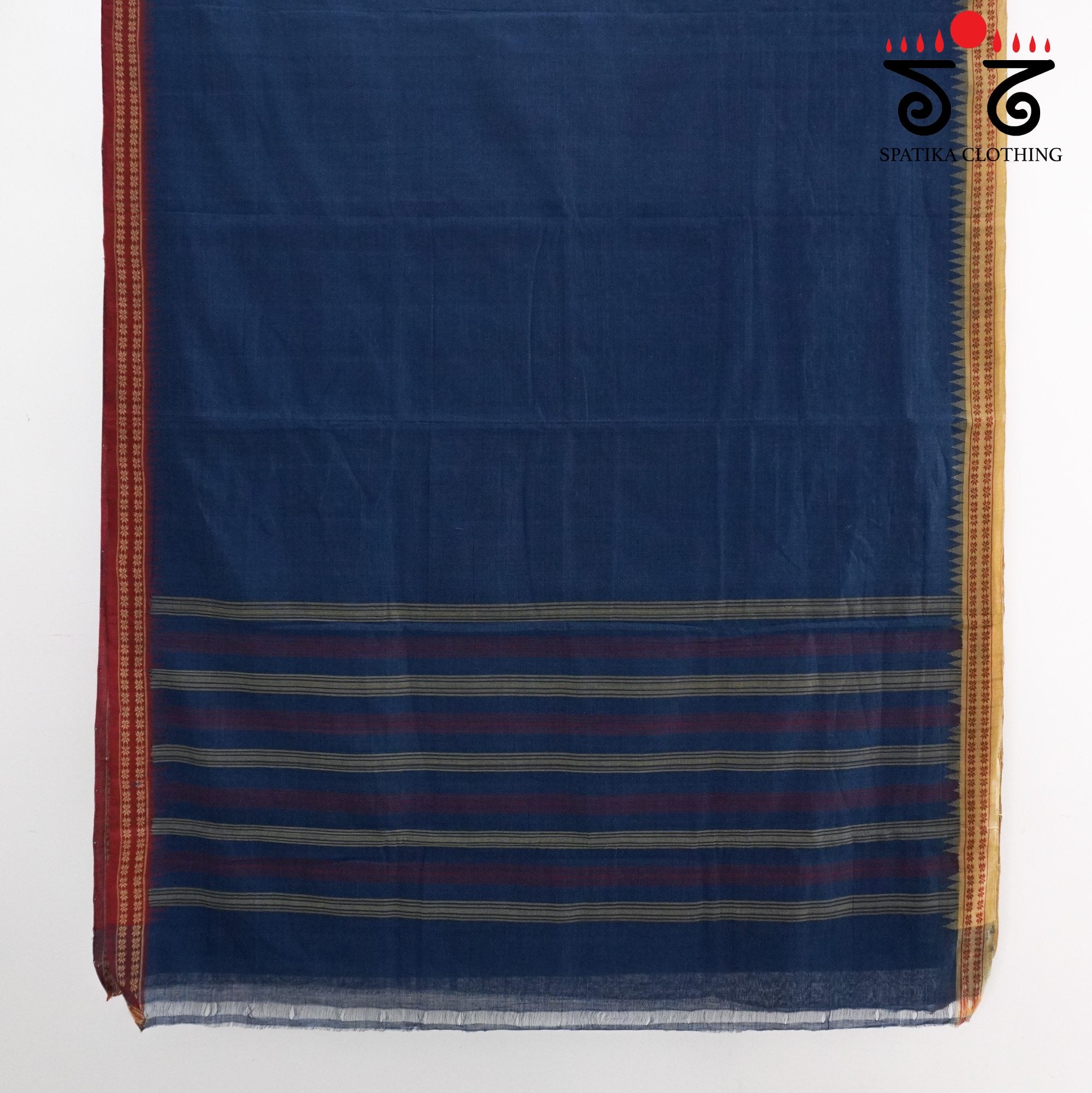 Blue Ponduru Handspun Cotton Saree
