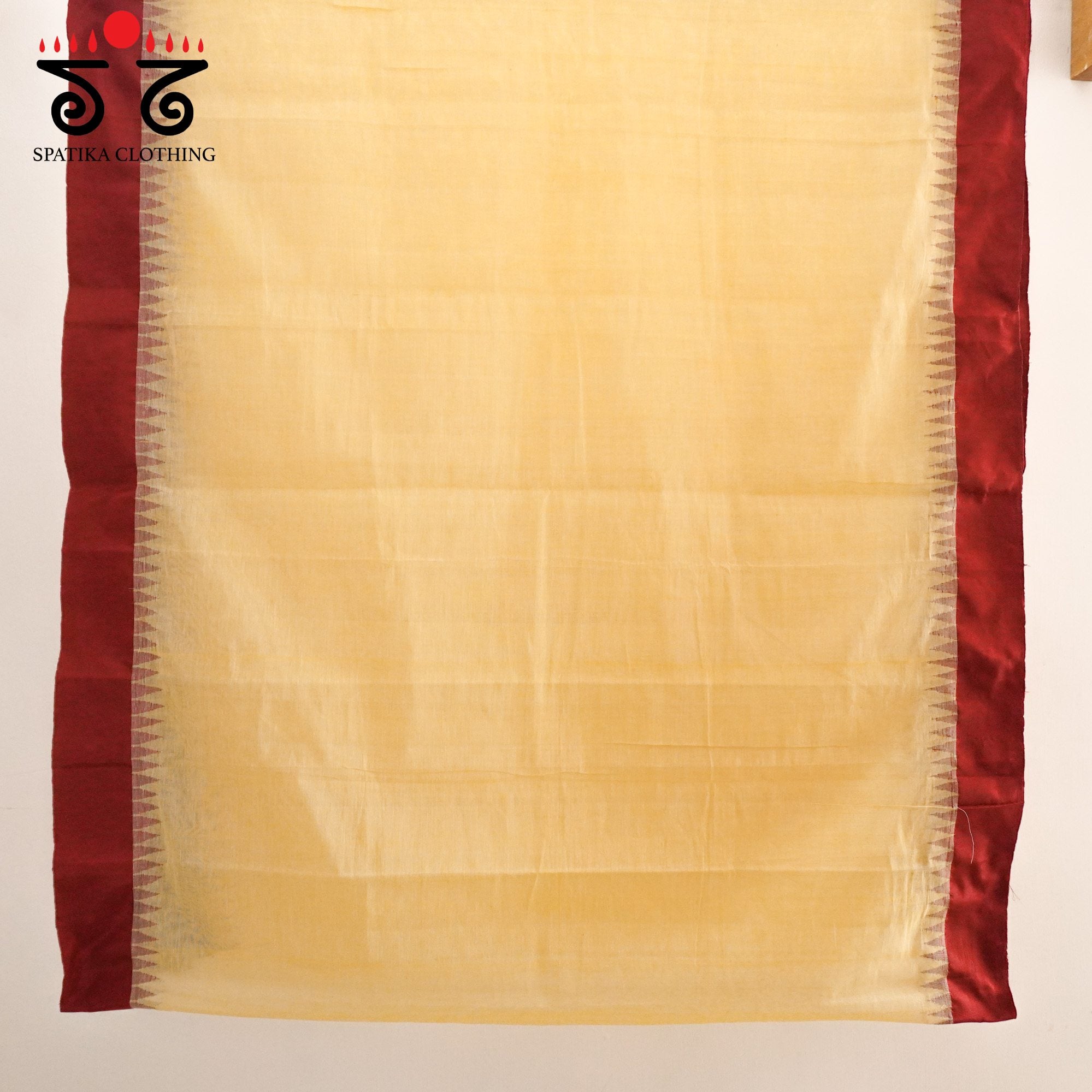 Yellow Ponduru Handspun Cotton Saree - Ikat Blouse
