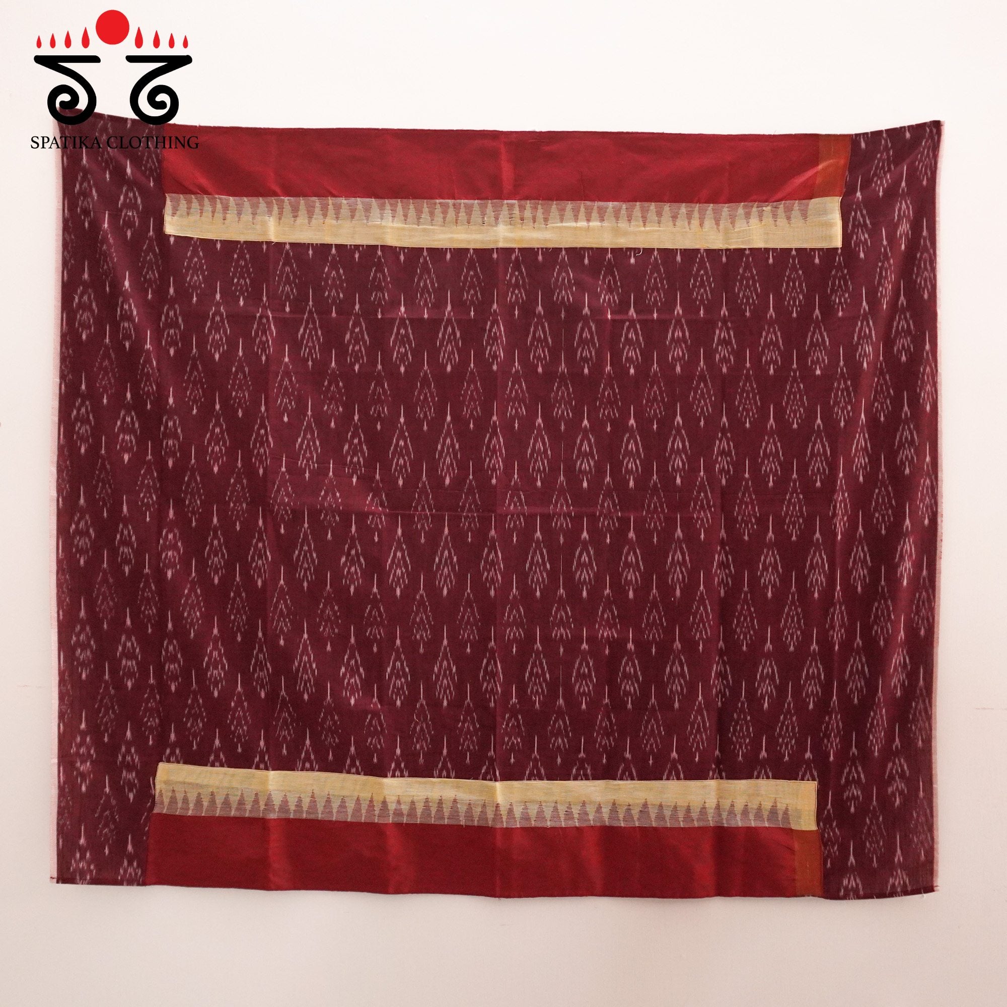 Yellow Ponduru Handspun Cotton Saree - Ikat Blouse