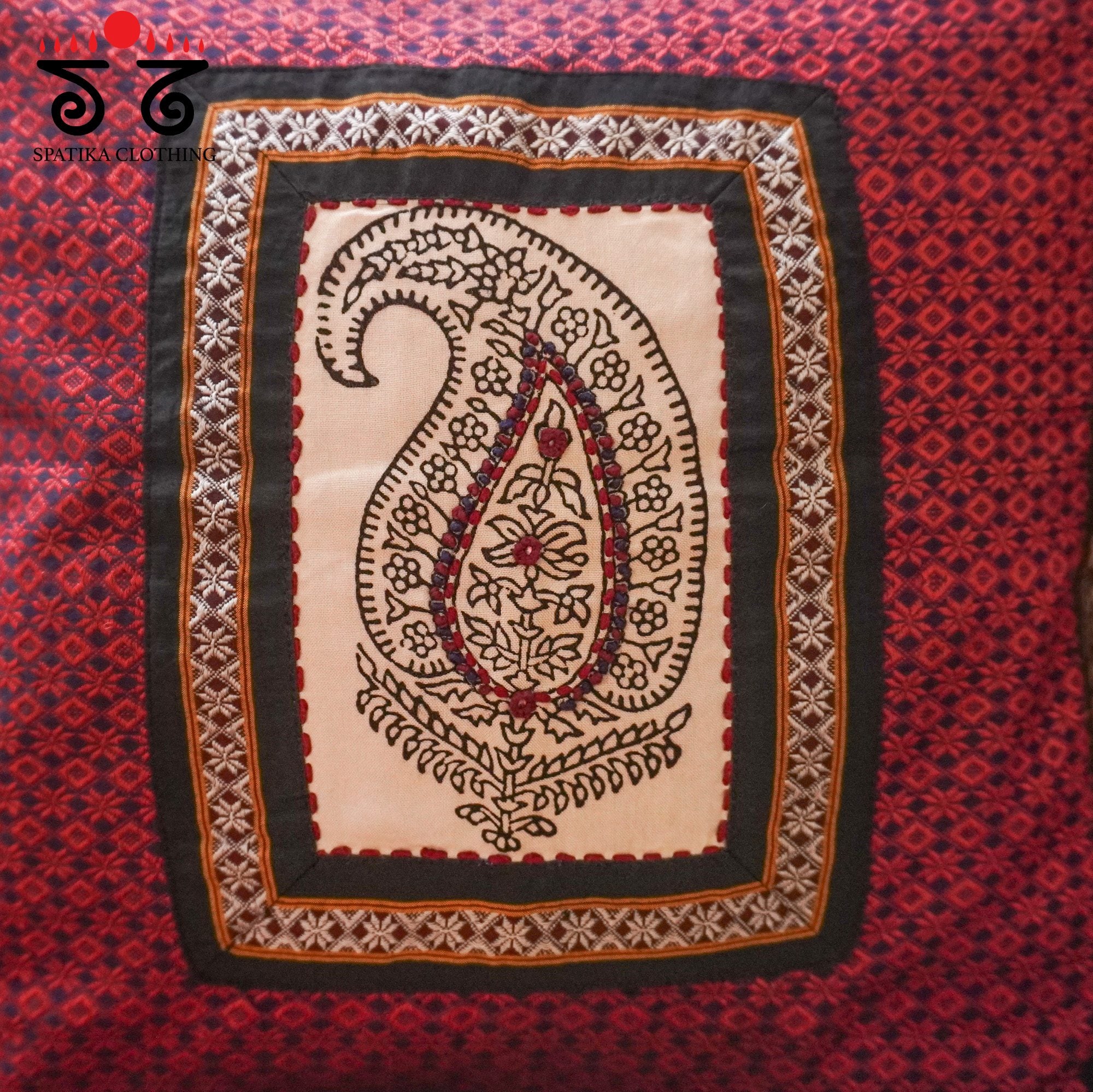 Hand Embroidered Ilkal Cushion Covers