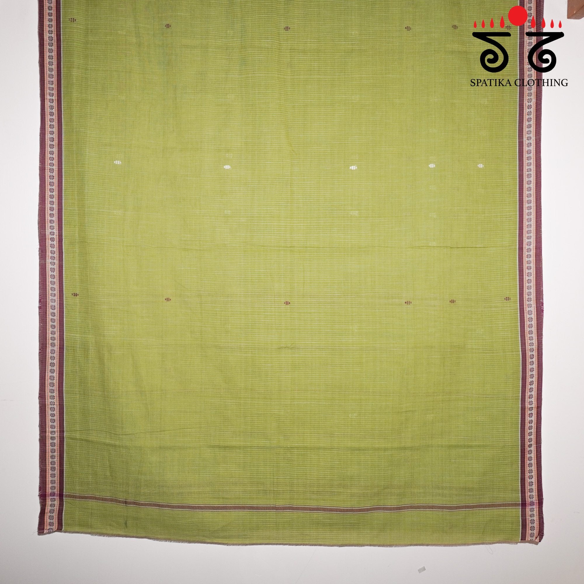 Green Begampur Handwoven Cotton Saree New!