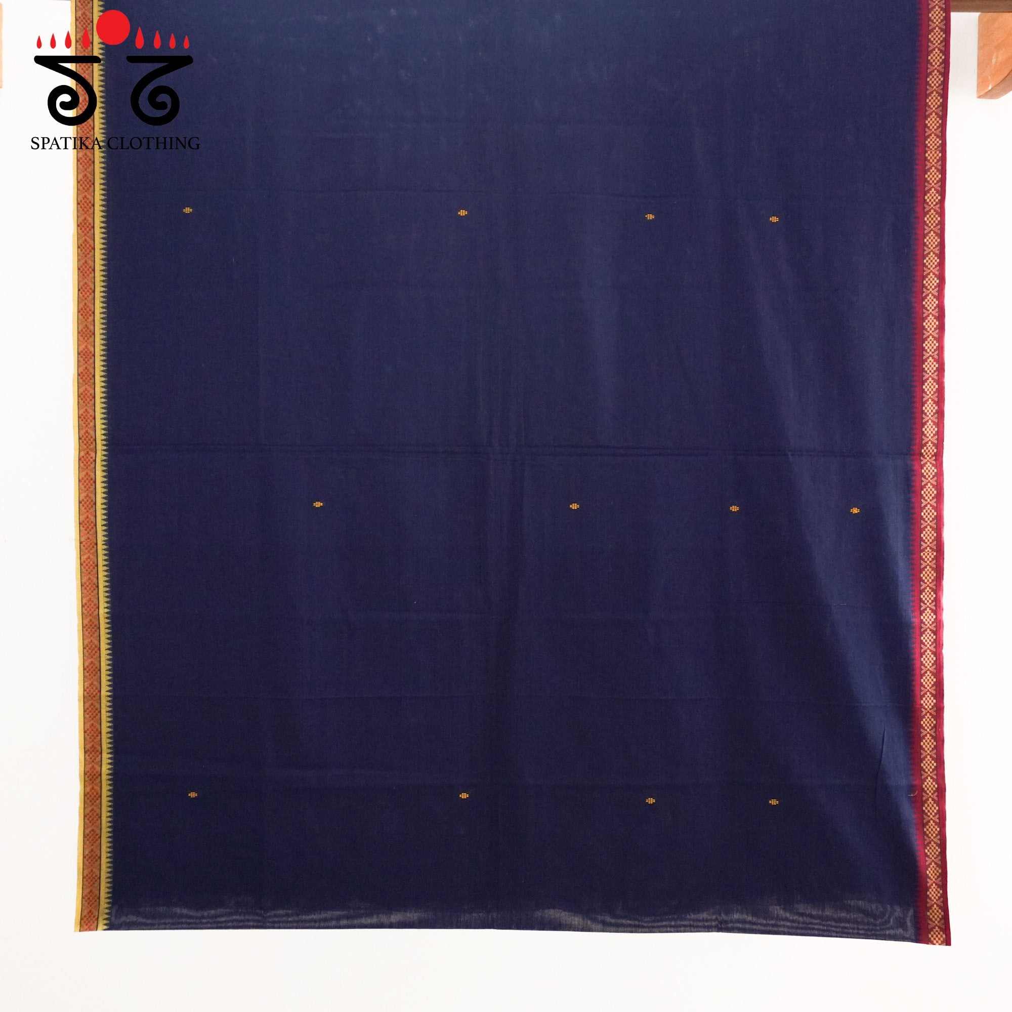 Blue Begampur Handwoven Cotton Saree New!