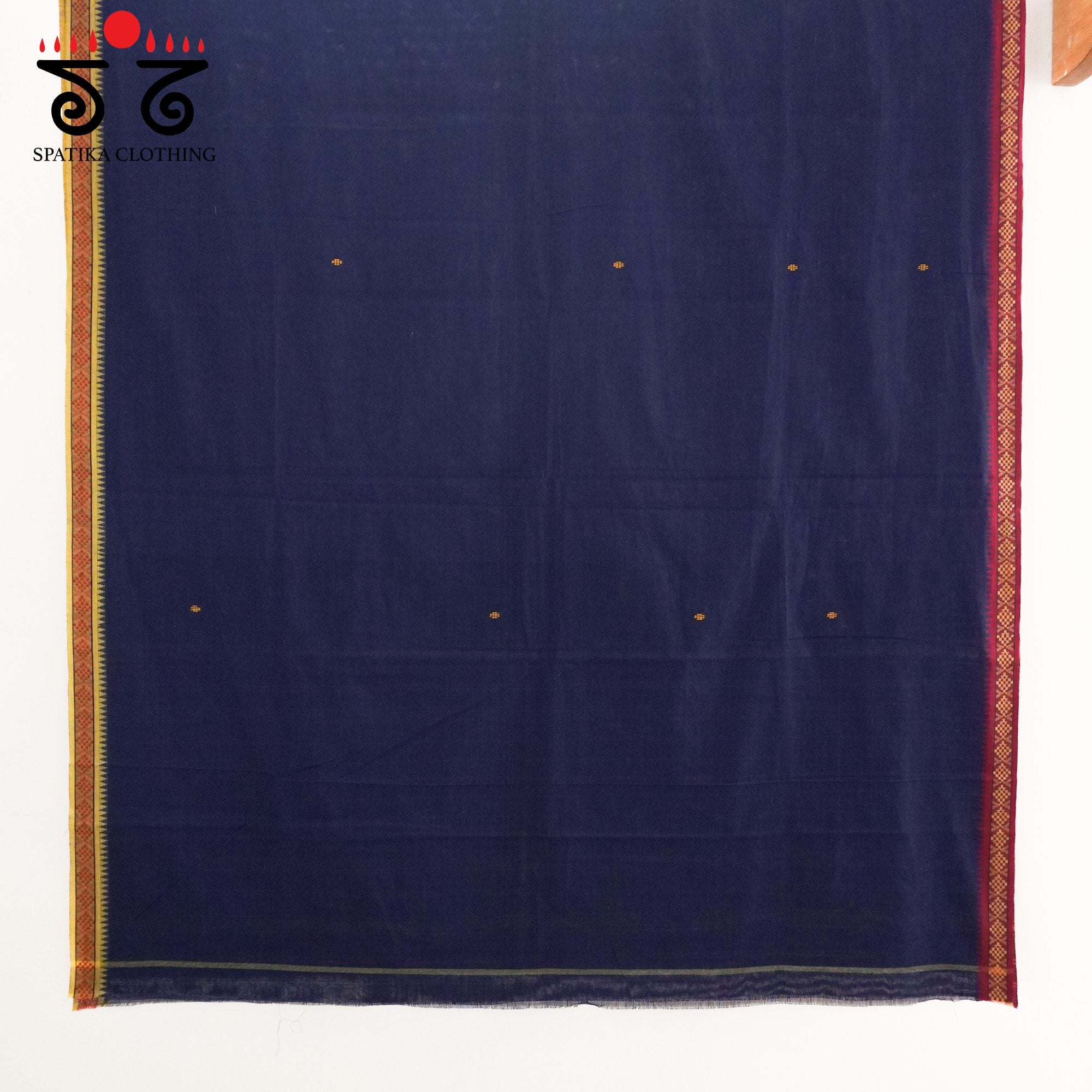 Blue Begampur Handwoven Cotton Saree New!