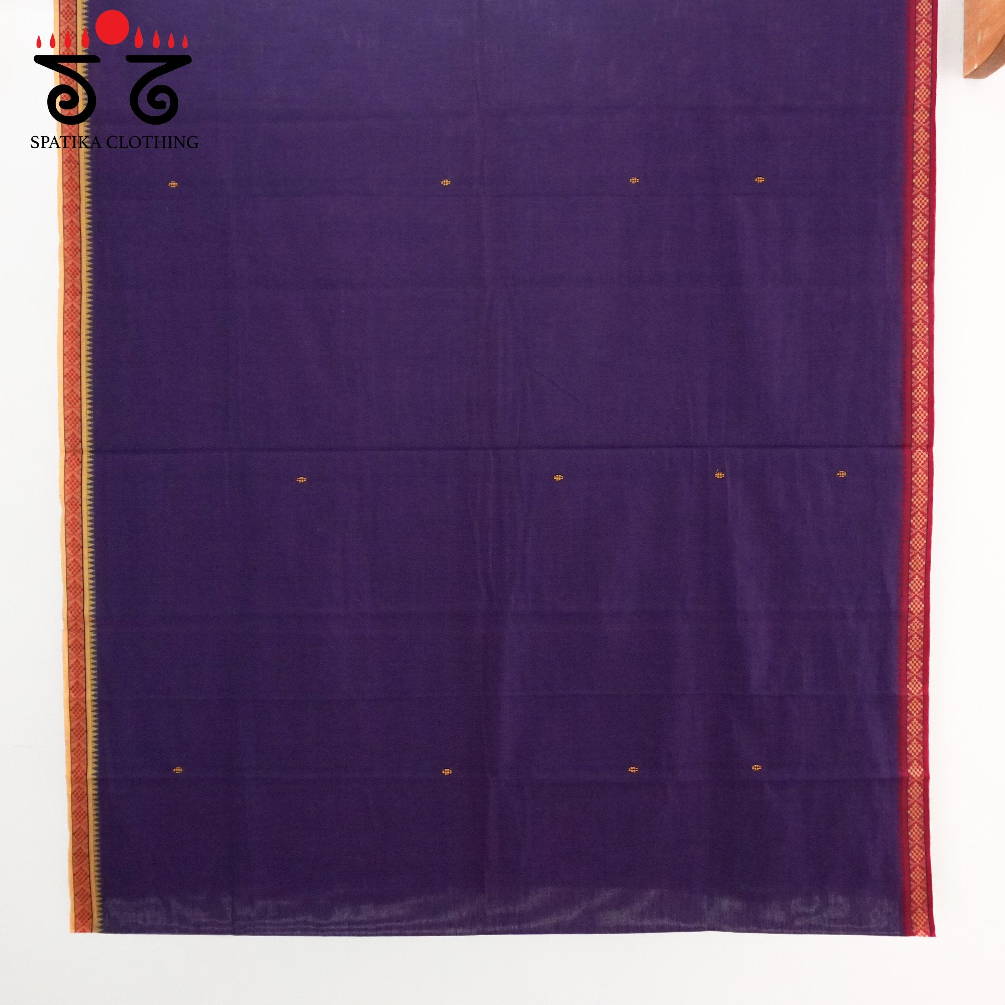 Purple Begampur Handwoven Cotton Saree New!
