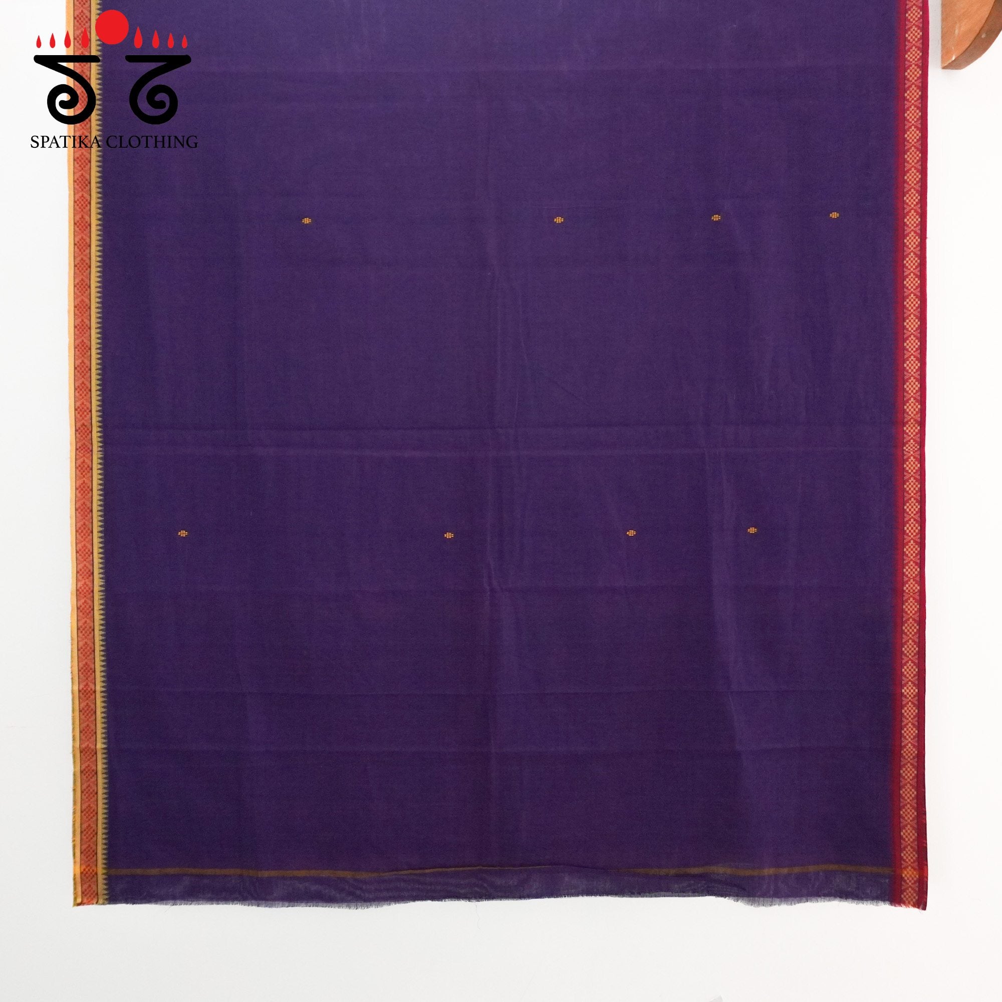 Purple Begampur Handwoven Cotton Saree New!